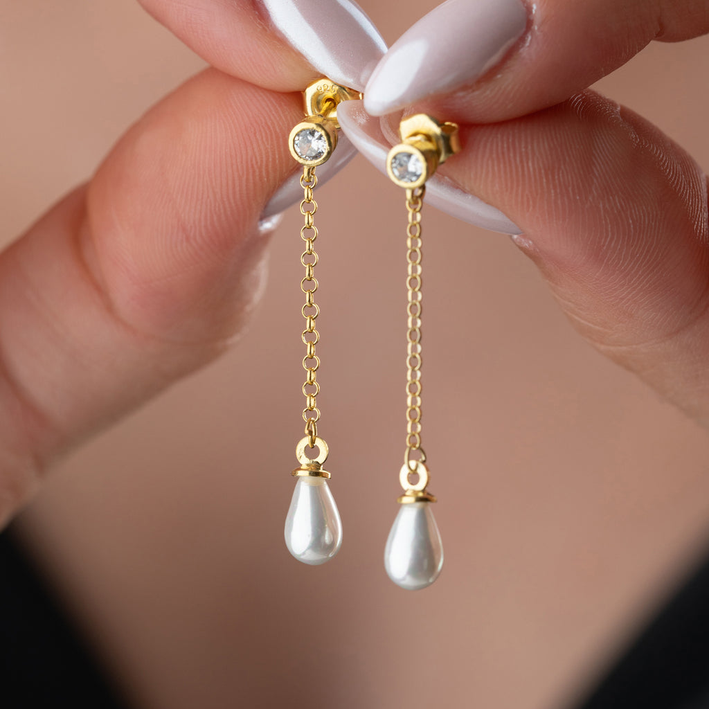 HANGANDE PÄRLÖRHANGE | 925 SILVER