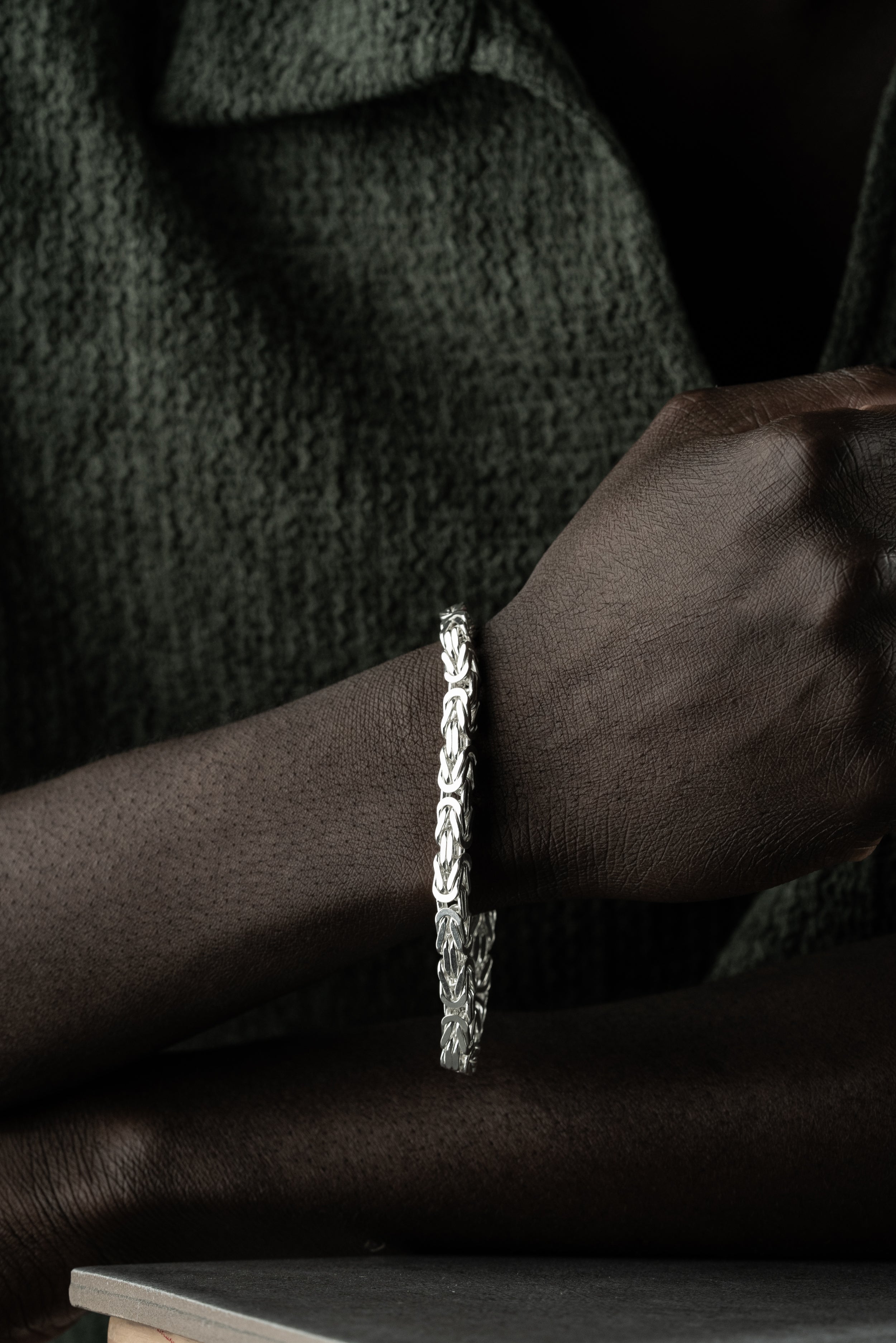 KING-ARMBAND MASSIVT KVADRATISKT 5MM | 925 SILVER