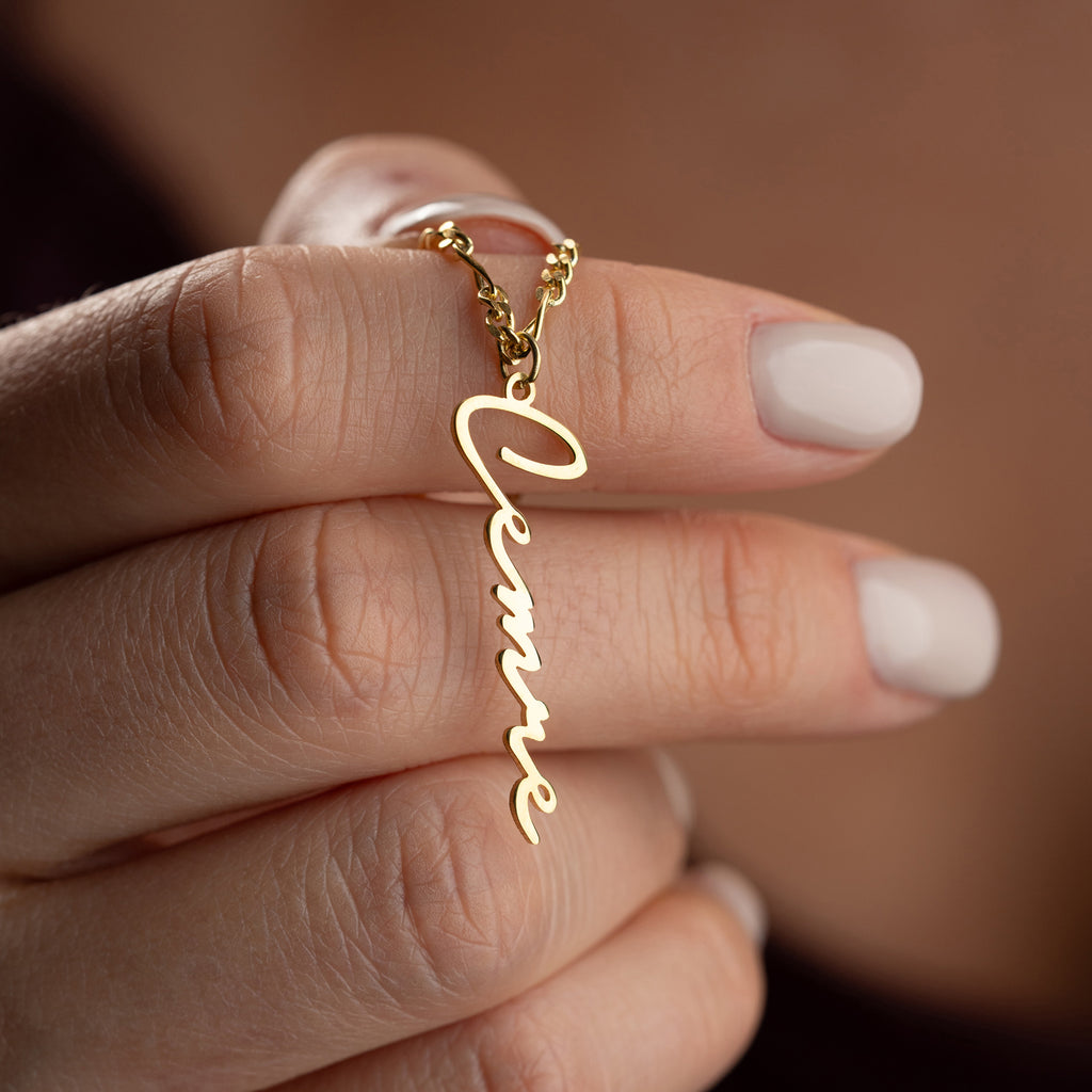 SIGNATUR NAMN KEDJA FIGARO | 925 SILVER