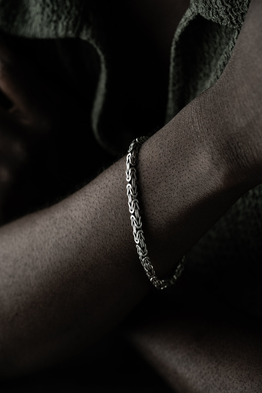 KING ARMBAND KVADRAT OXIDHJUL 5MM | 925 SILVER