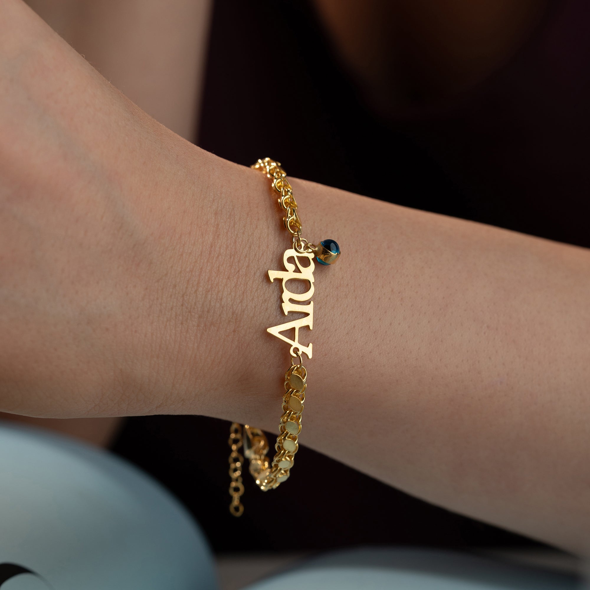 PÄRLARMBAND MED ÖNSKET NAMN | 925 SILVER