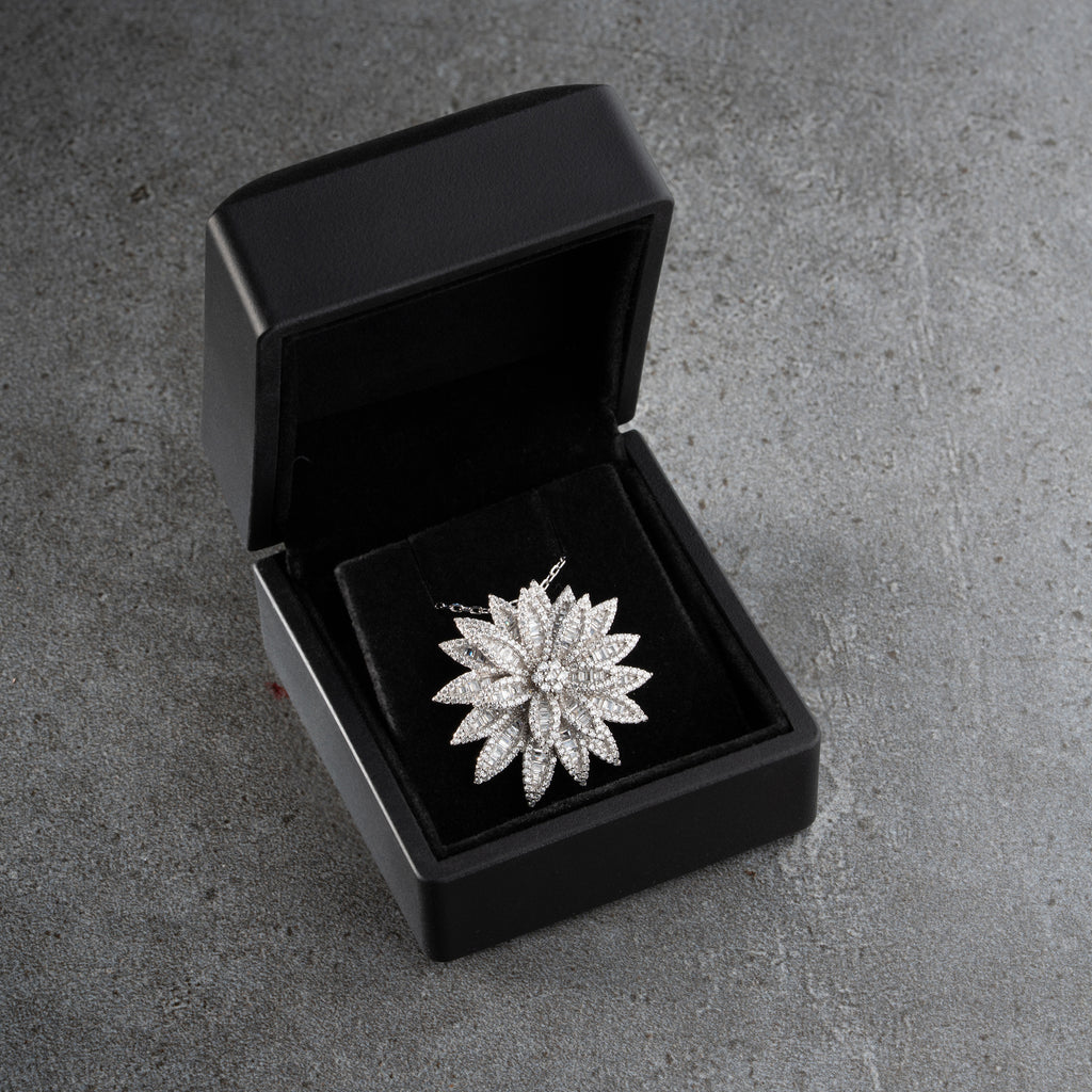 ZIRKONIA LOTUS HALSHALSBAND | 925 SILVER