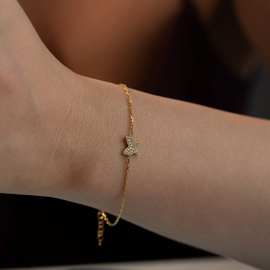 MINIMAL FJÄRILS ARMBAND | 925 SILVER