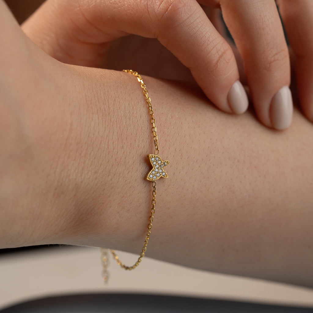 MINIMAL FJÄRILS ARMBAND | 925 SILVER