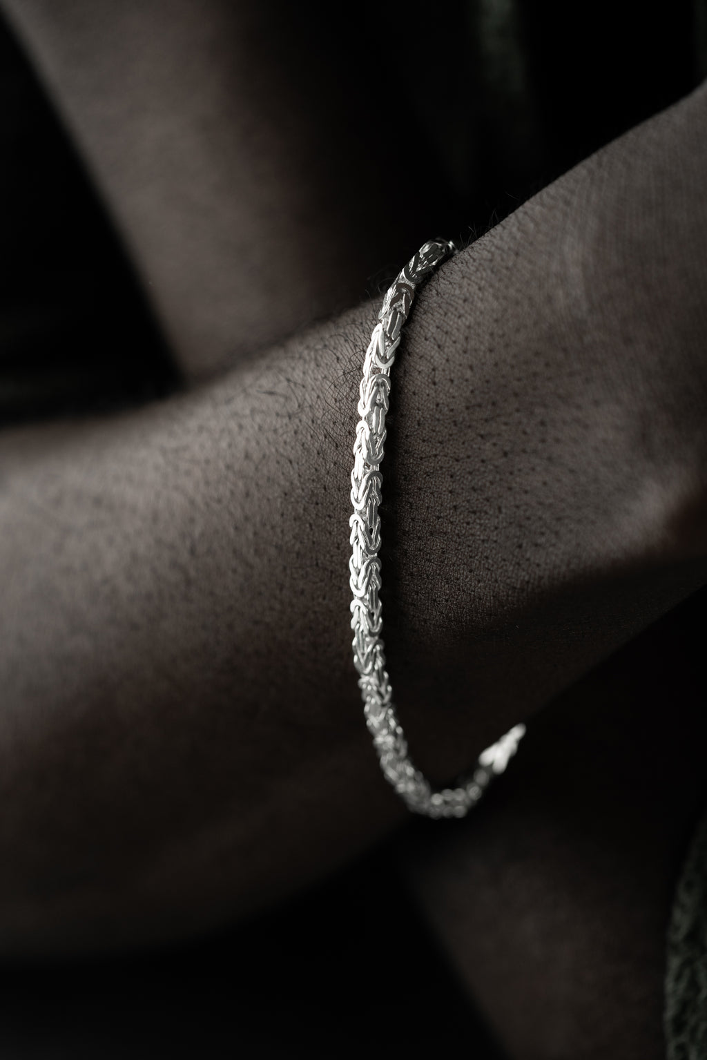 KING-ARMBAND KVADRAT MASSIVT 3MM | 925 SILVER