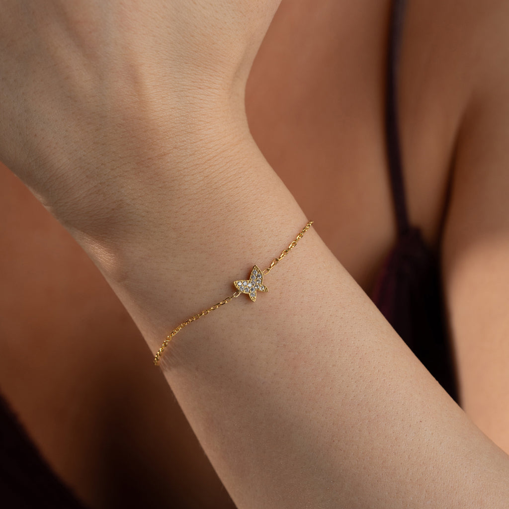 MINIMAL FJÄRILS ARMBAND | 925 SILVER