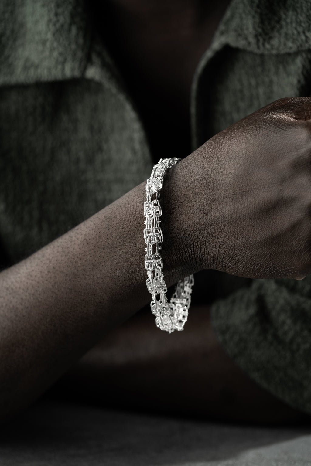 ARMBAND MED BORSTIFT, 8 MM | 925 SILVER