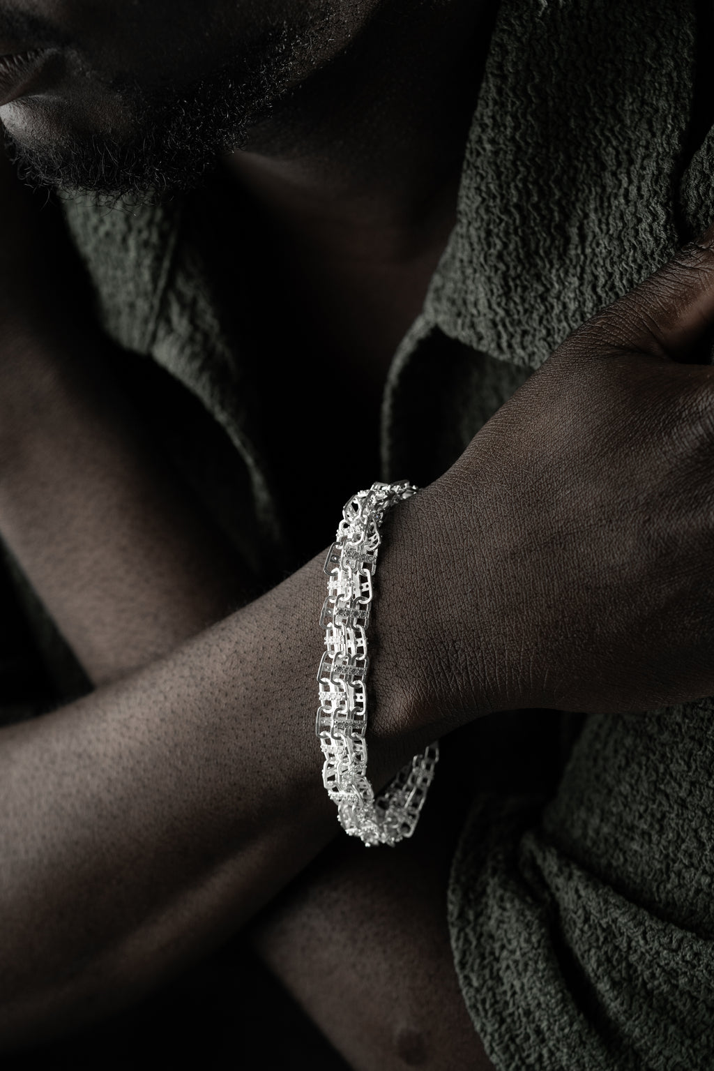 ARMBAND MED BORSTIFT, 8 MM | 925 SILVER