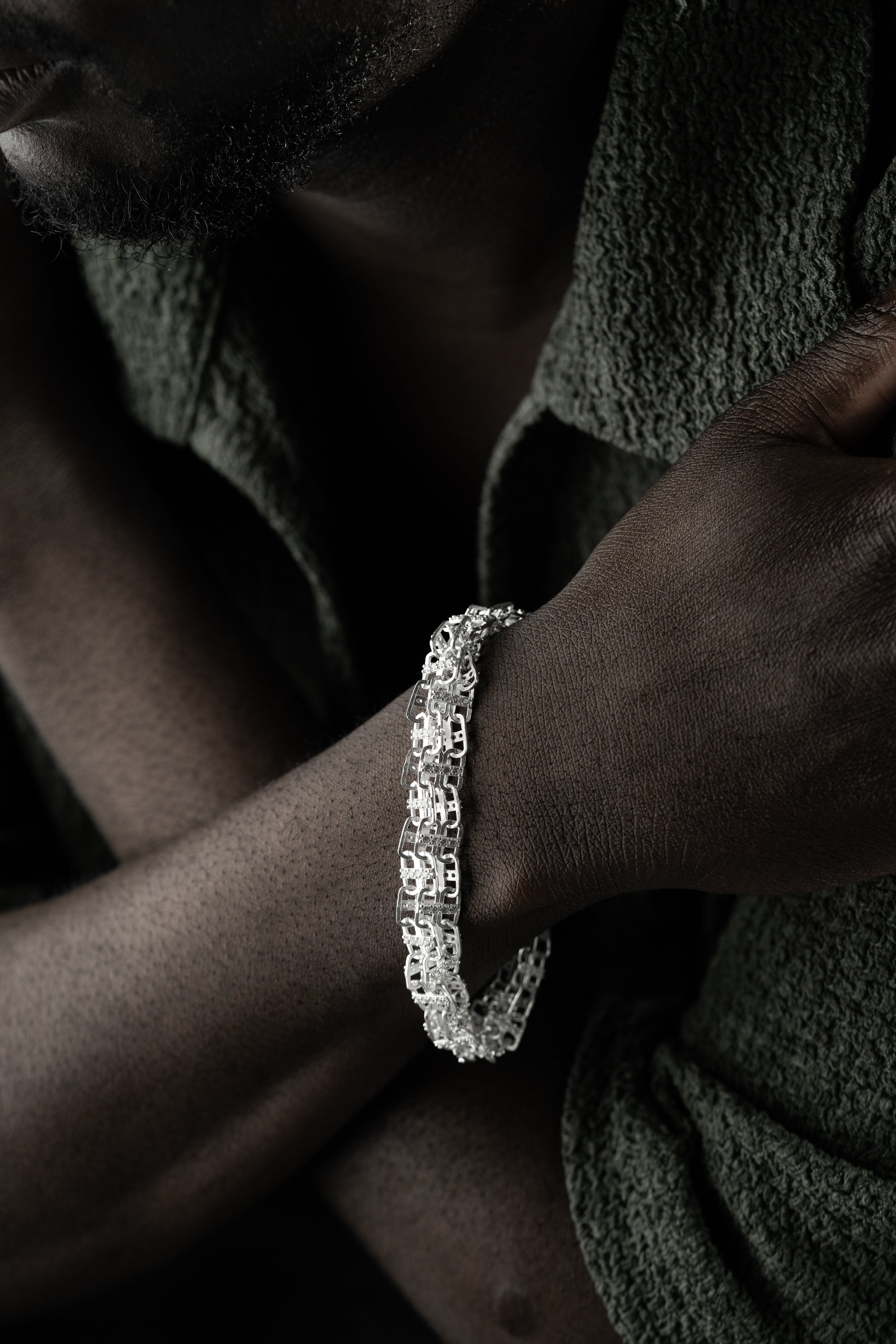 ARMBAND MED BORSTIFT, 8 MM | 925 SILVER