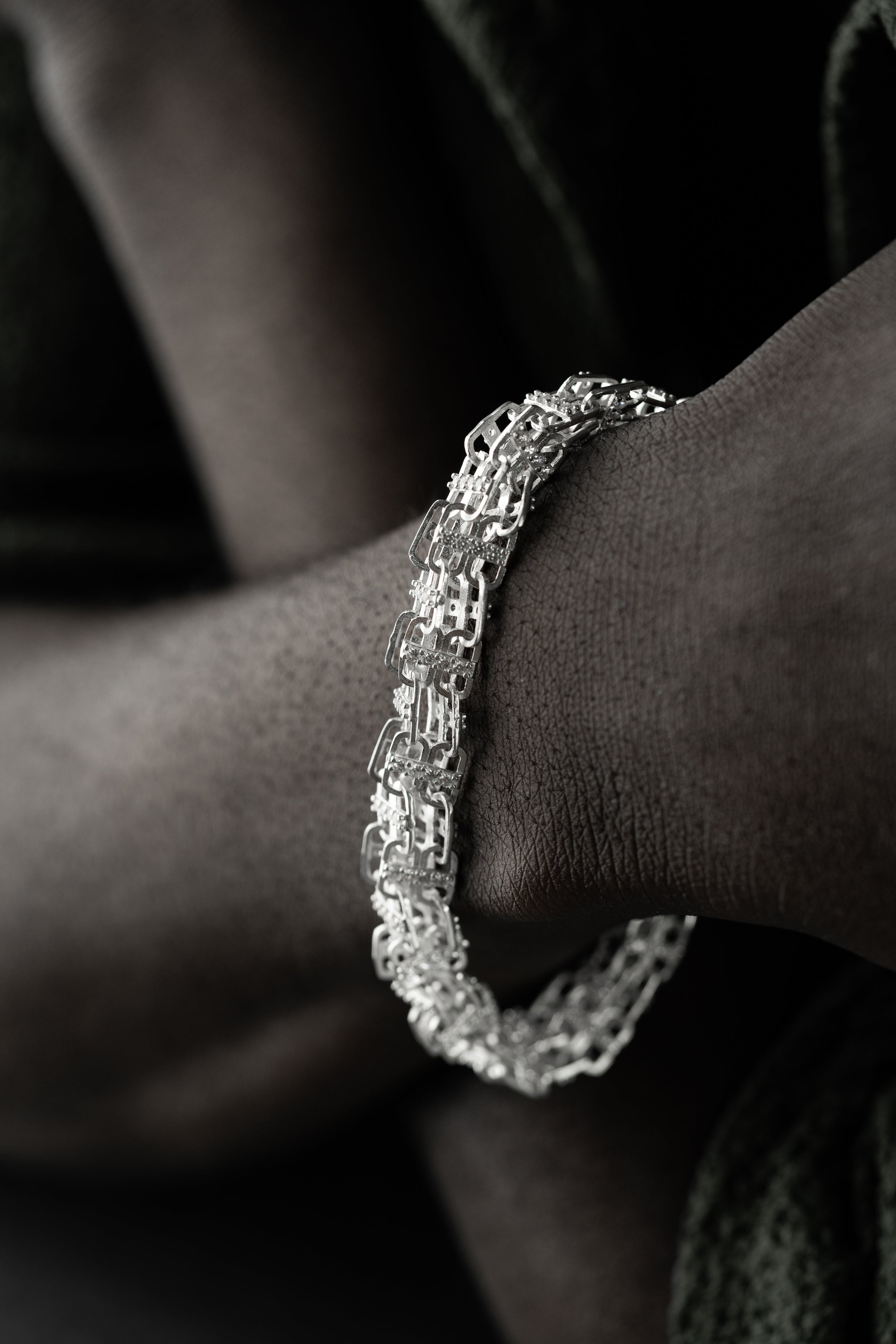 ARMBAND MED BORSTIFT, 8 MM | 925 SILVER