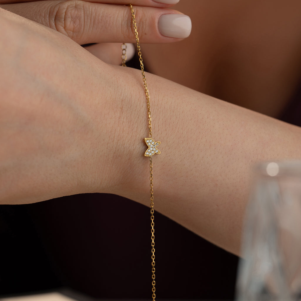 MINIMAL FJÄRILS ARMBAND | 925 SILVER