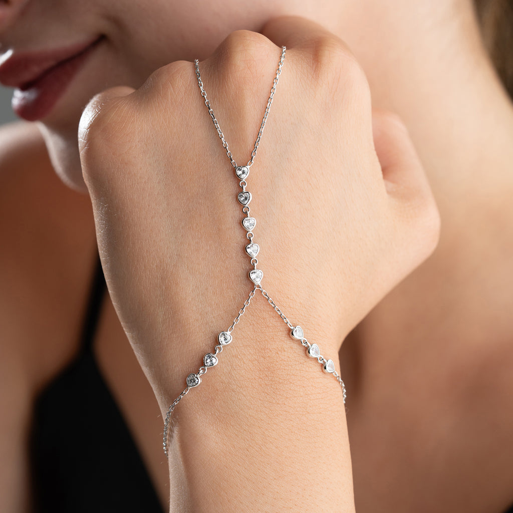 MIVE HJÄRTHANDSÖRKLING | 925 SILVER