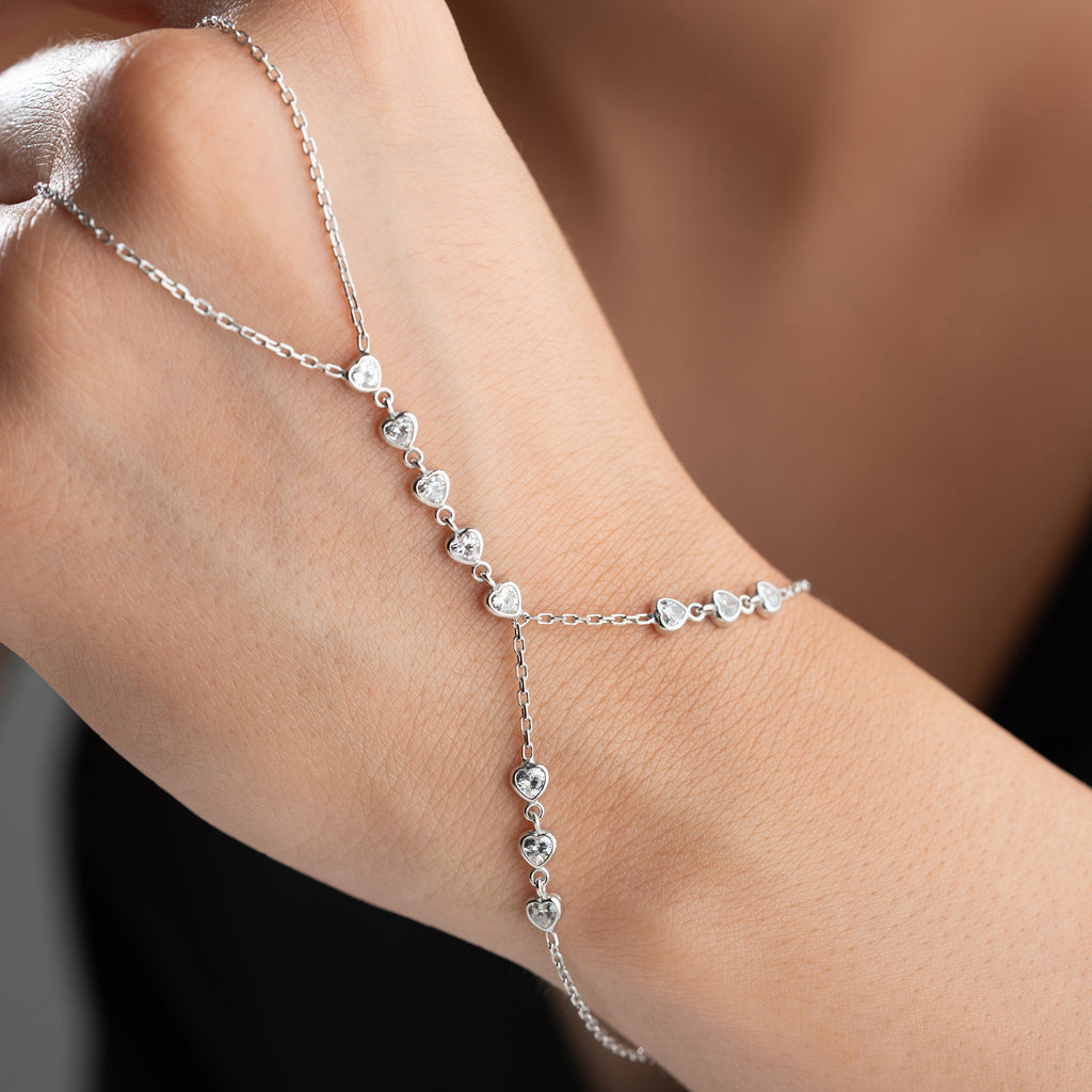 MIVE HJÄRTHANDSÖRKLING | 925 SILVER