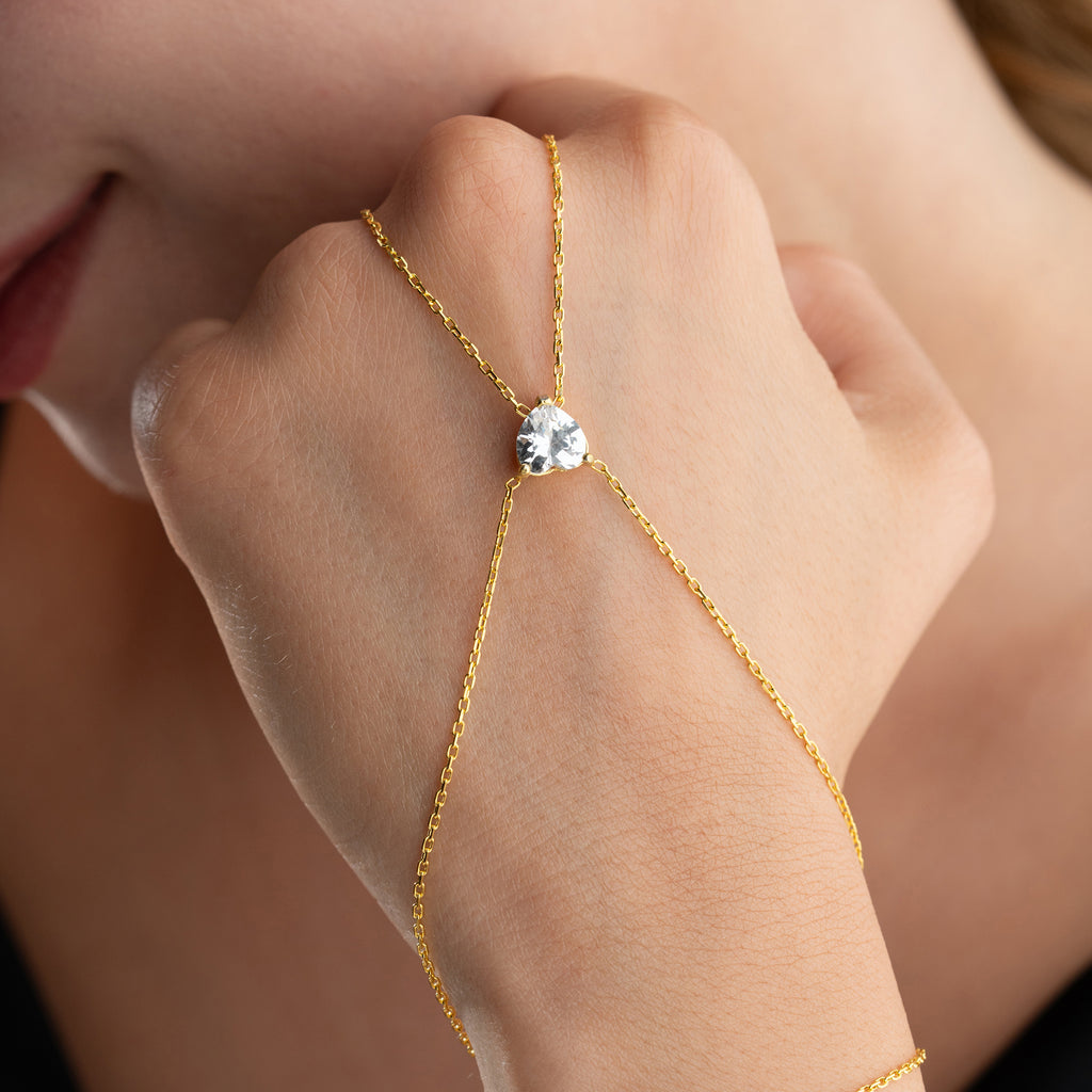 BOMB HJÄRTA HANDKEDJA | 925 SILVER