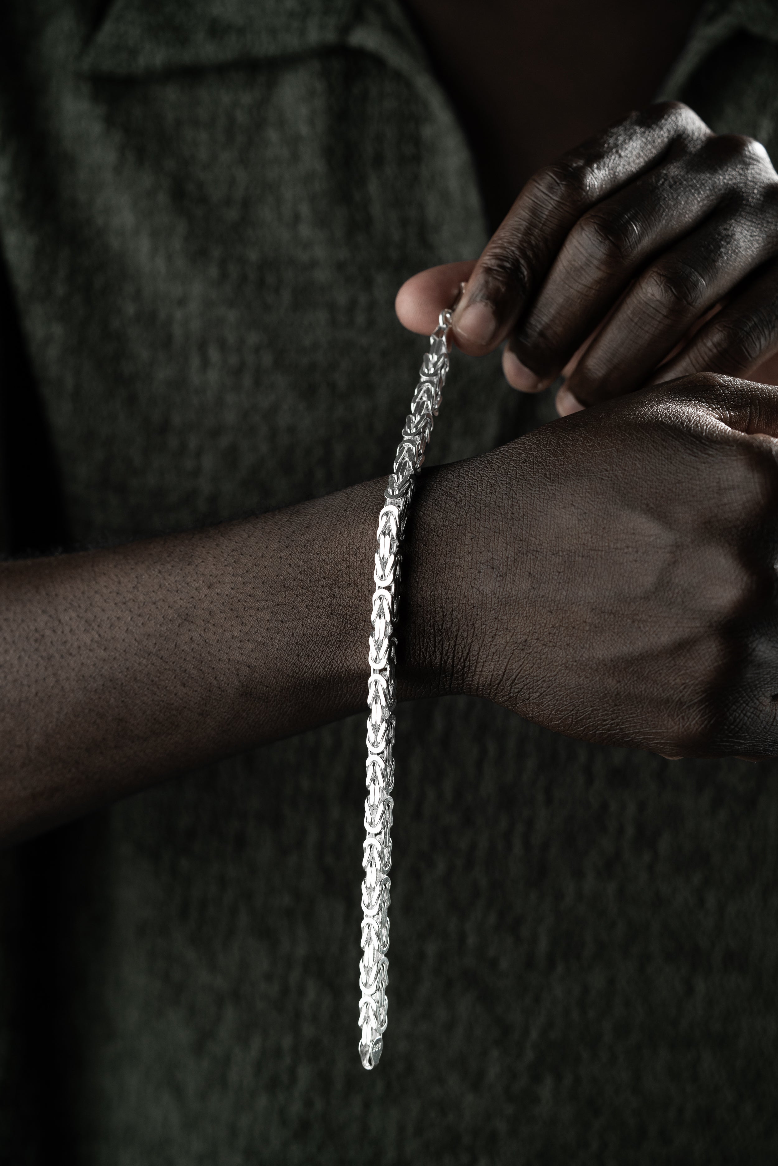 KING-ARMBAND MASSIVT KVADRATISKT 5MM | 925 SILVER