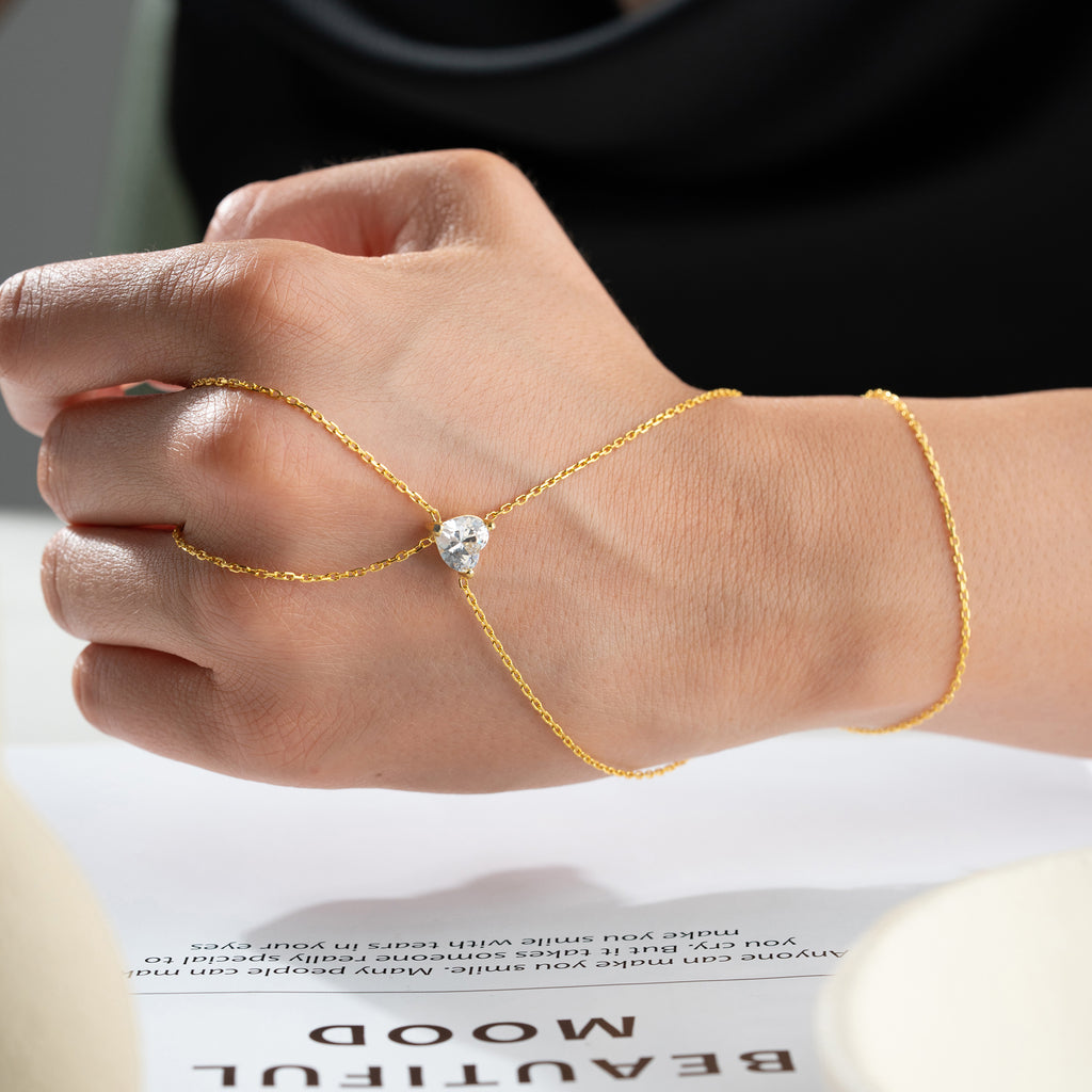 BOMB HJÄRTA HANDKEDJA | 925 SILVER