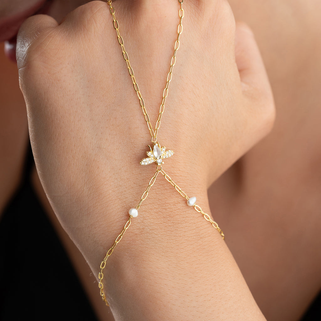 MIE PÄRLHANDDÄCK | 925 SILVER