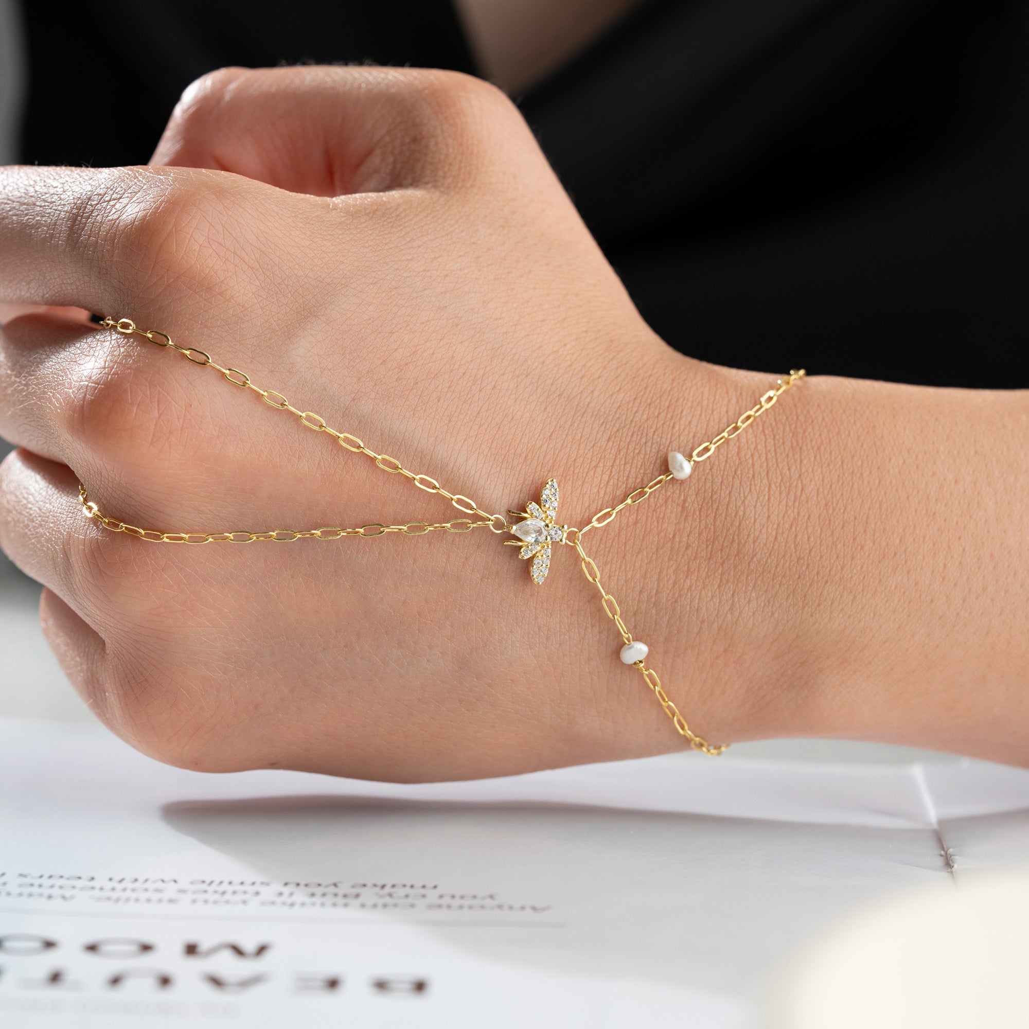 MIE PÄRLHANDDÄCK | 925 SILVER