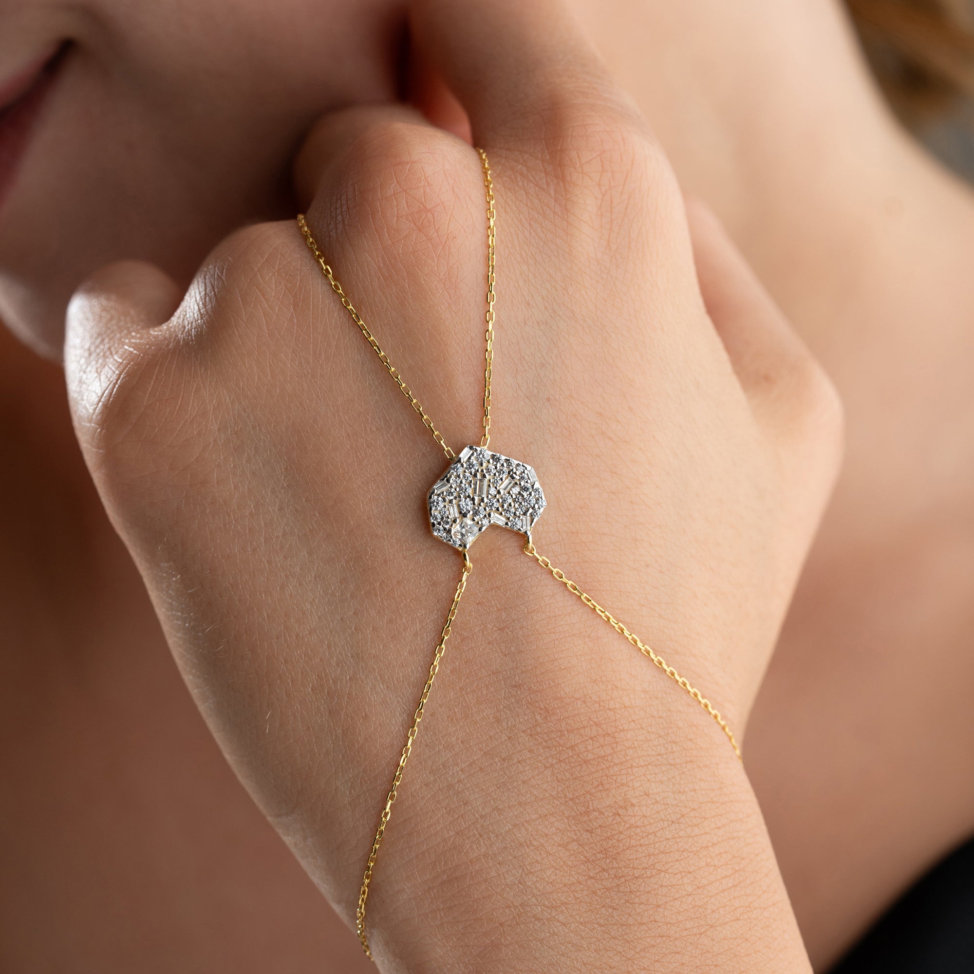 STORT HJÄRTA HANDKEDJA | 925 SILVER