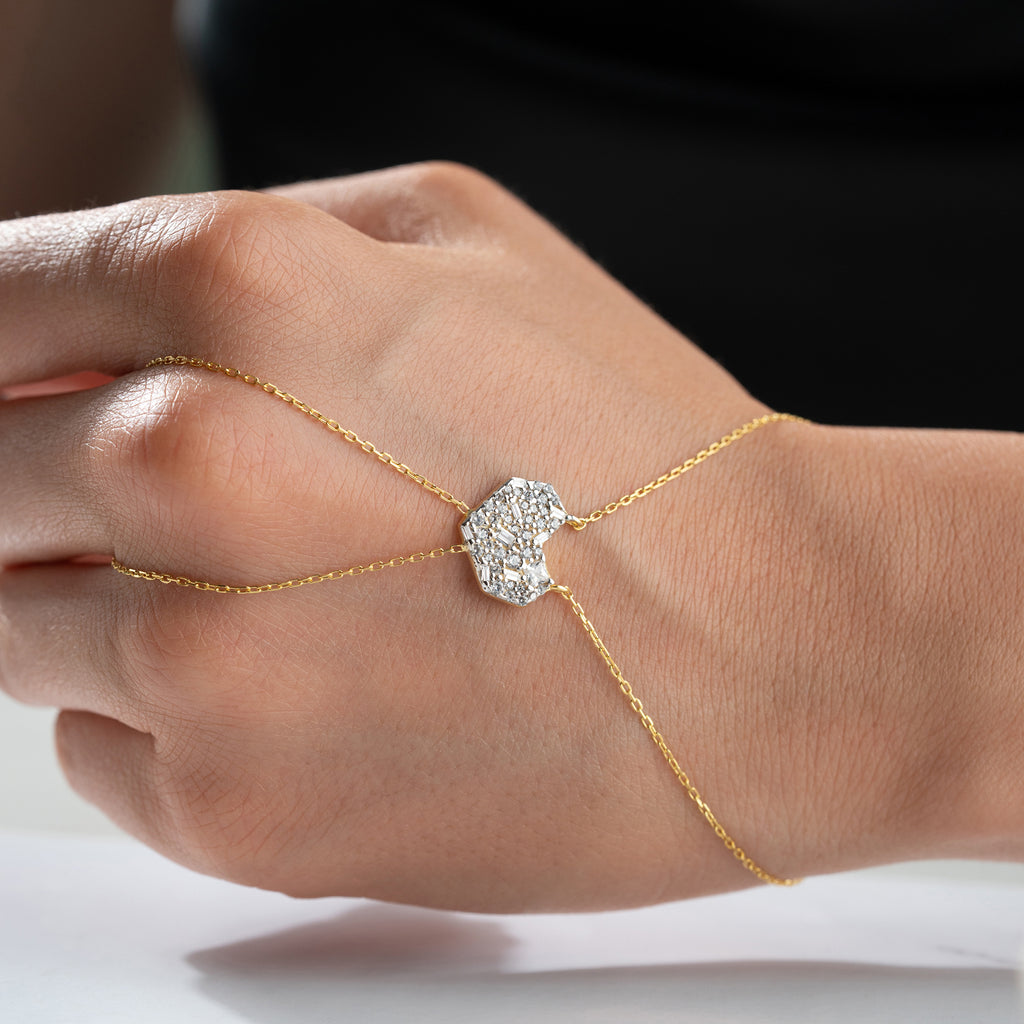 STORT HJÄRTA HANDKEDJA | 925 SILVER