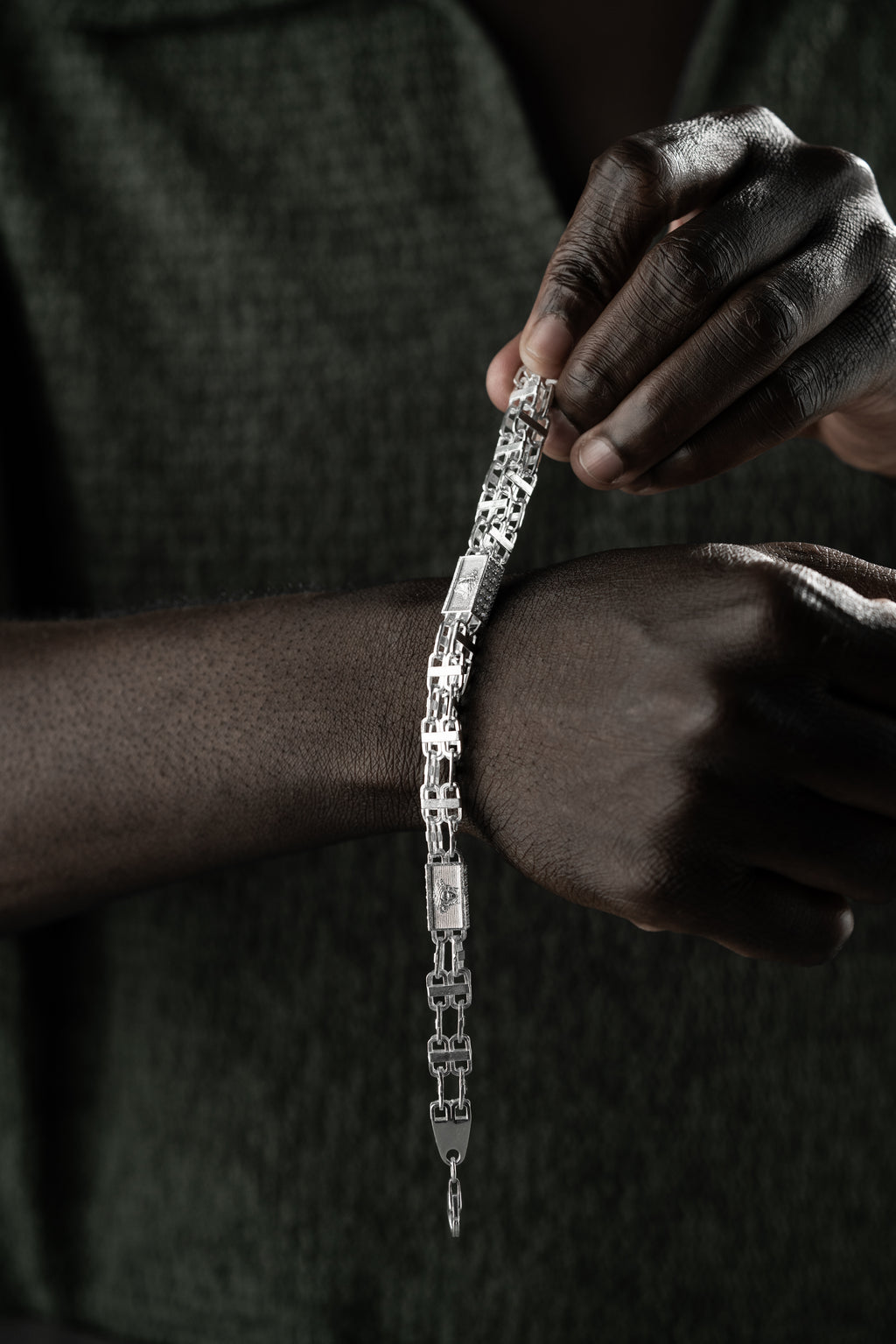 STORT ARMBAND MED BUREN | 925 SILVER.