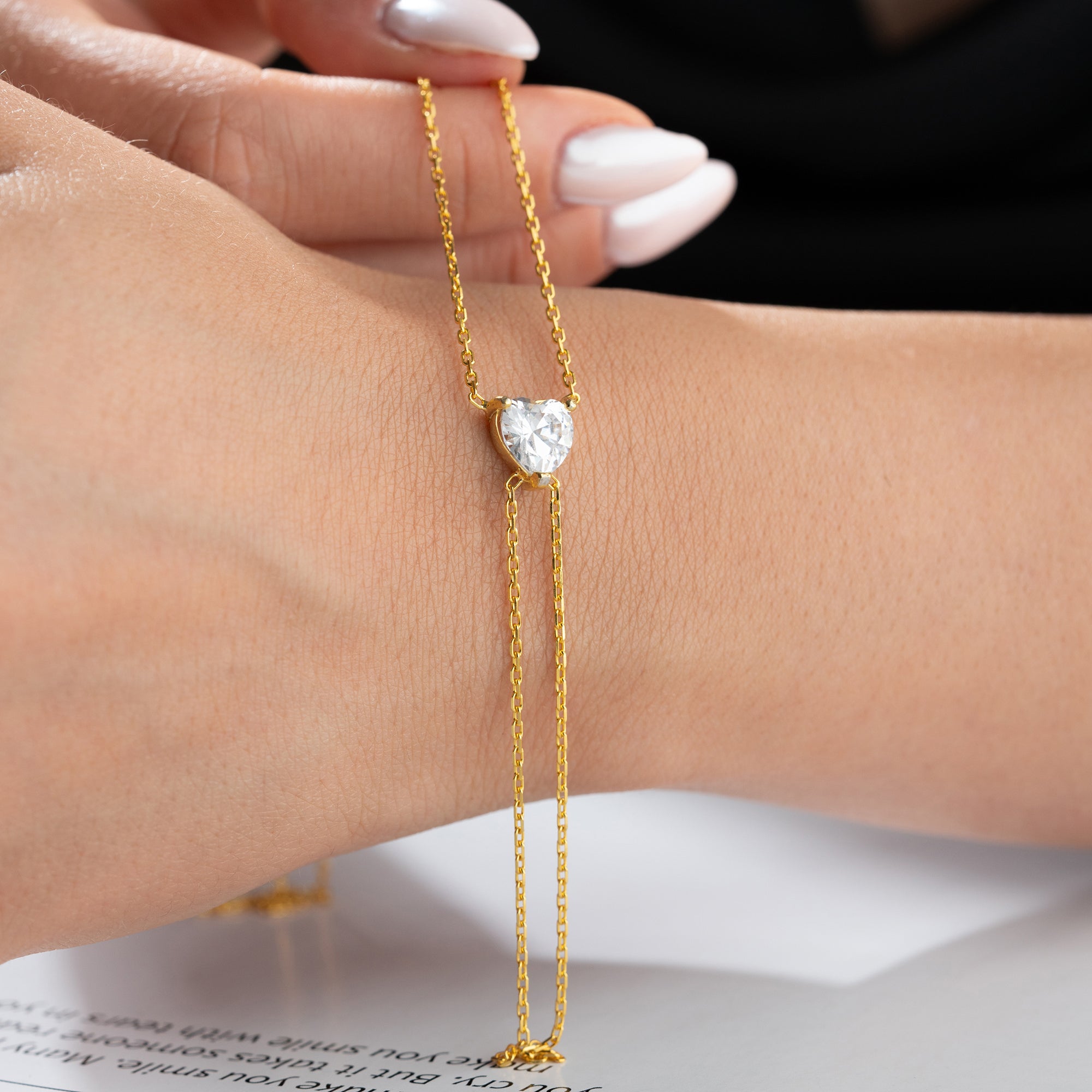 BOMB HJÄRTA HANDKEDJA | 925 SILVER