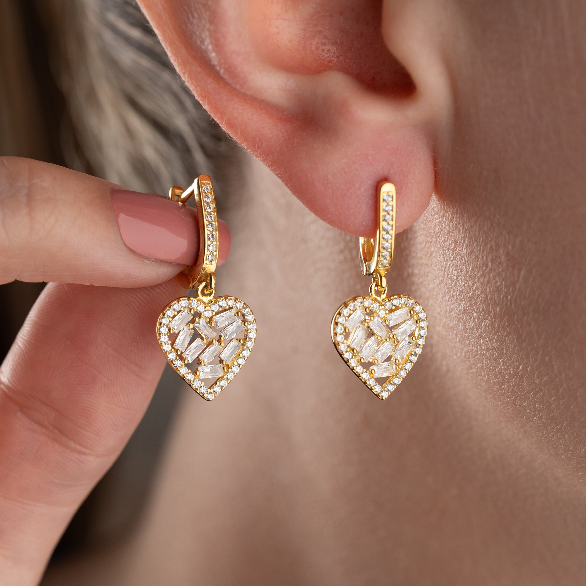 HJÄRTAÖRHÄNGEN | 925 SILVER