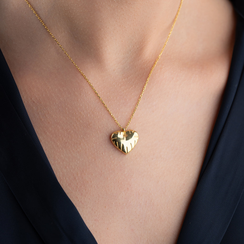 BOMB HJÄRTA KRAGE | 925 SILVER