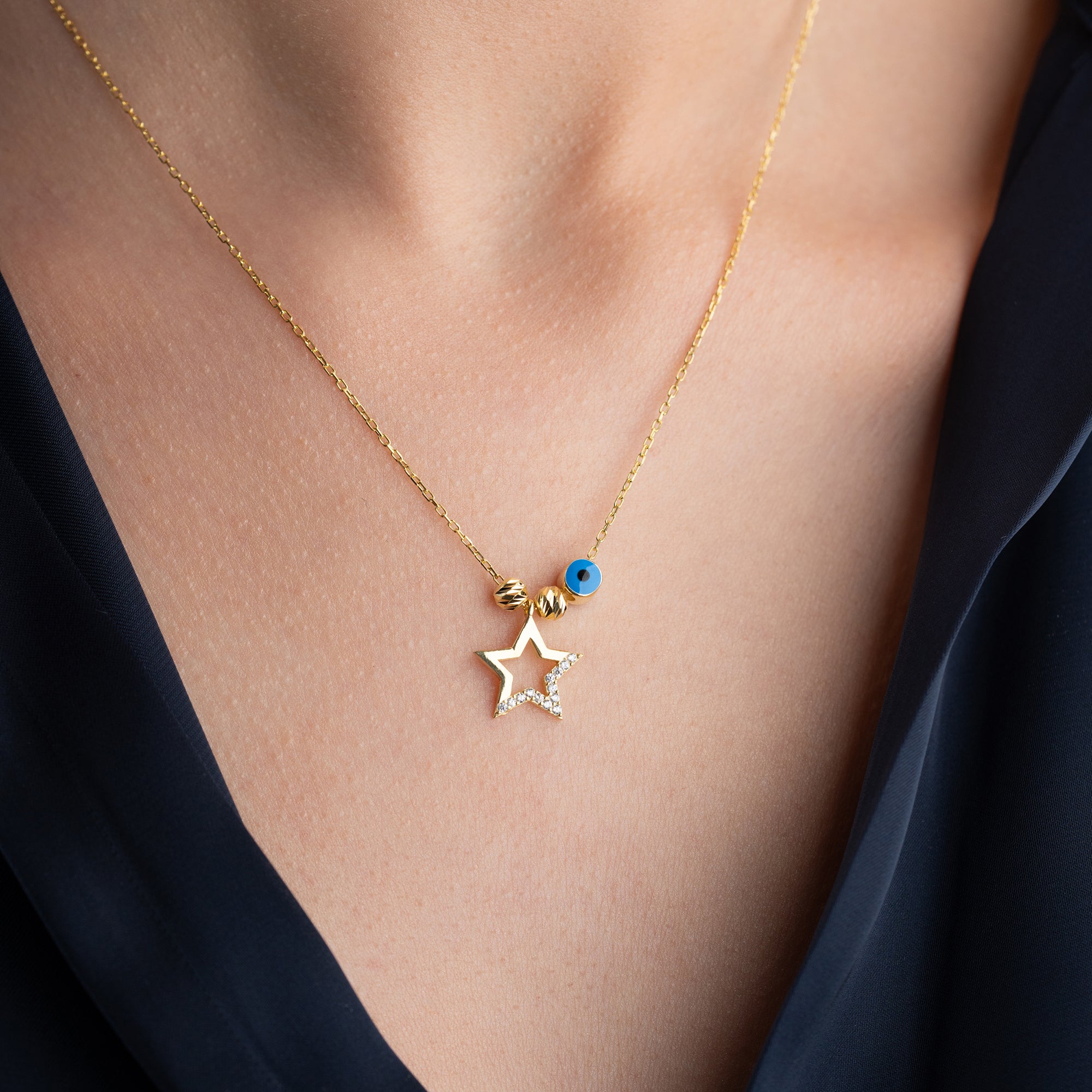 STAR NAZAR HALSBAND | 925 SILVER