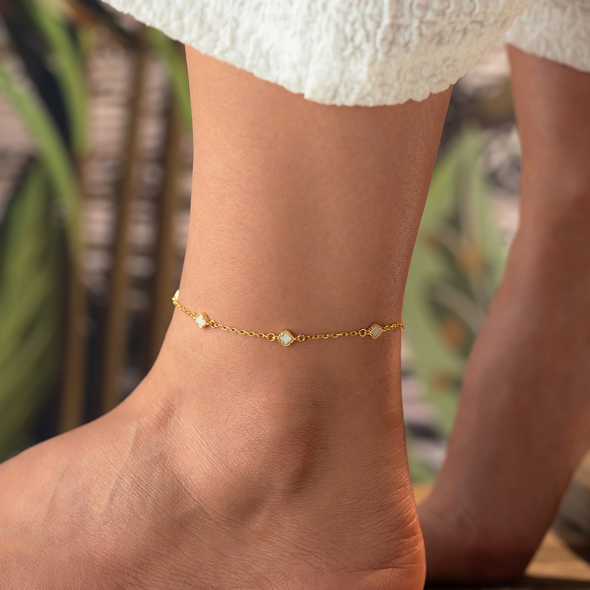 FIRA VIT ANKELBAND | 925 SILVER