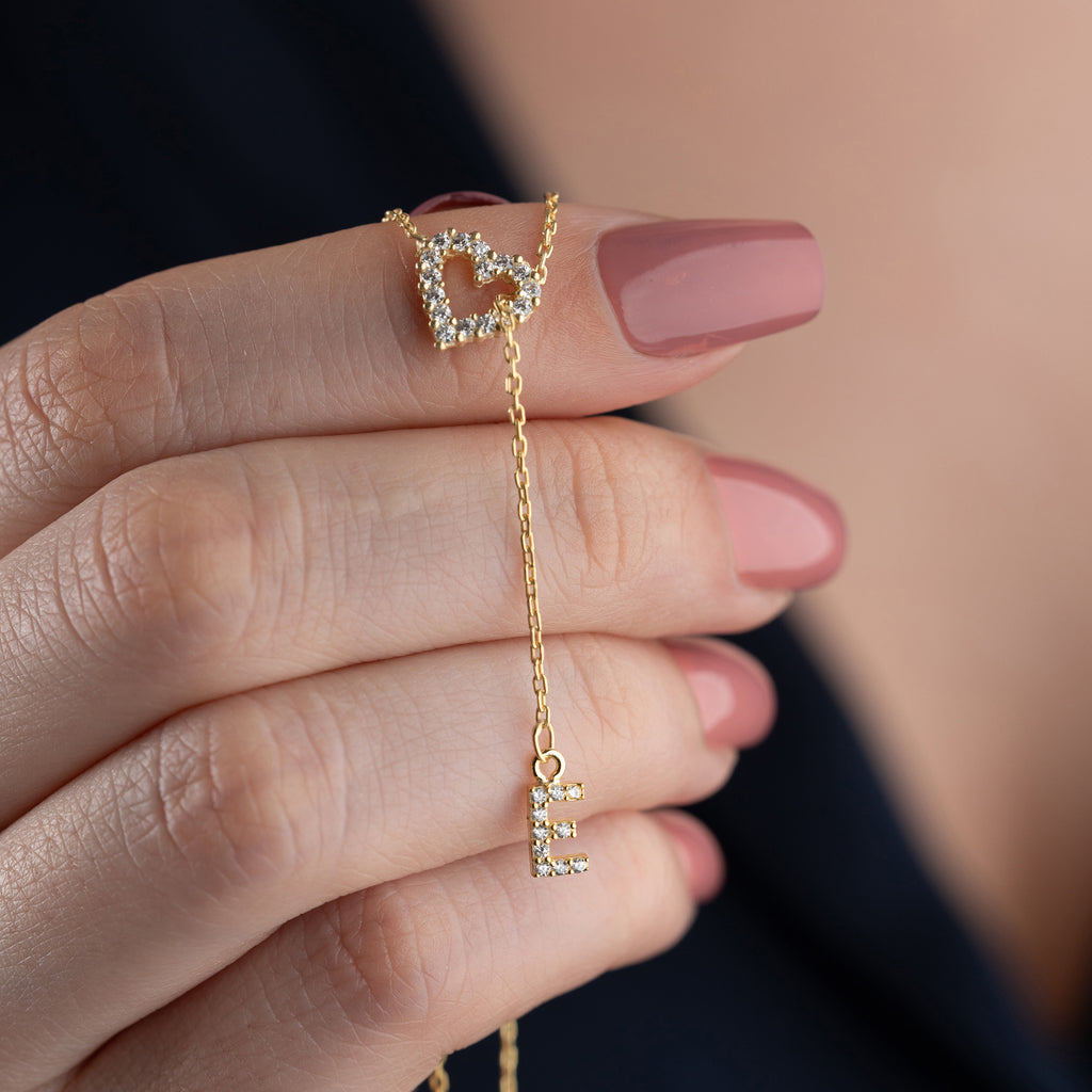 MINI HJÄRTABREV KRAGE | 925 SILVER