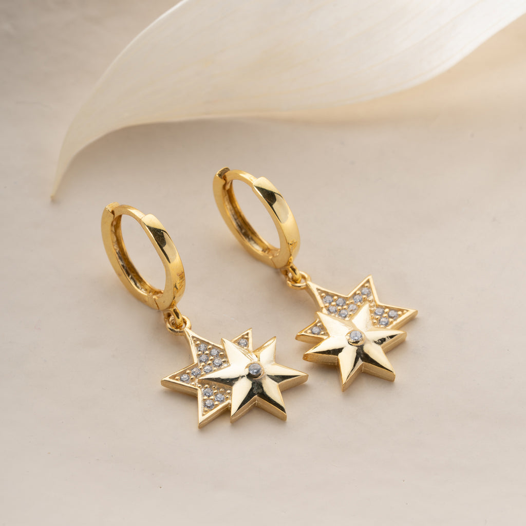 DUBBELSTJÄRNÖRÖRHÄNGEN | 925 SILVER