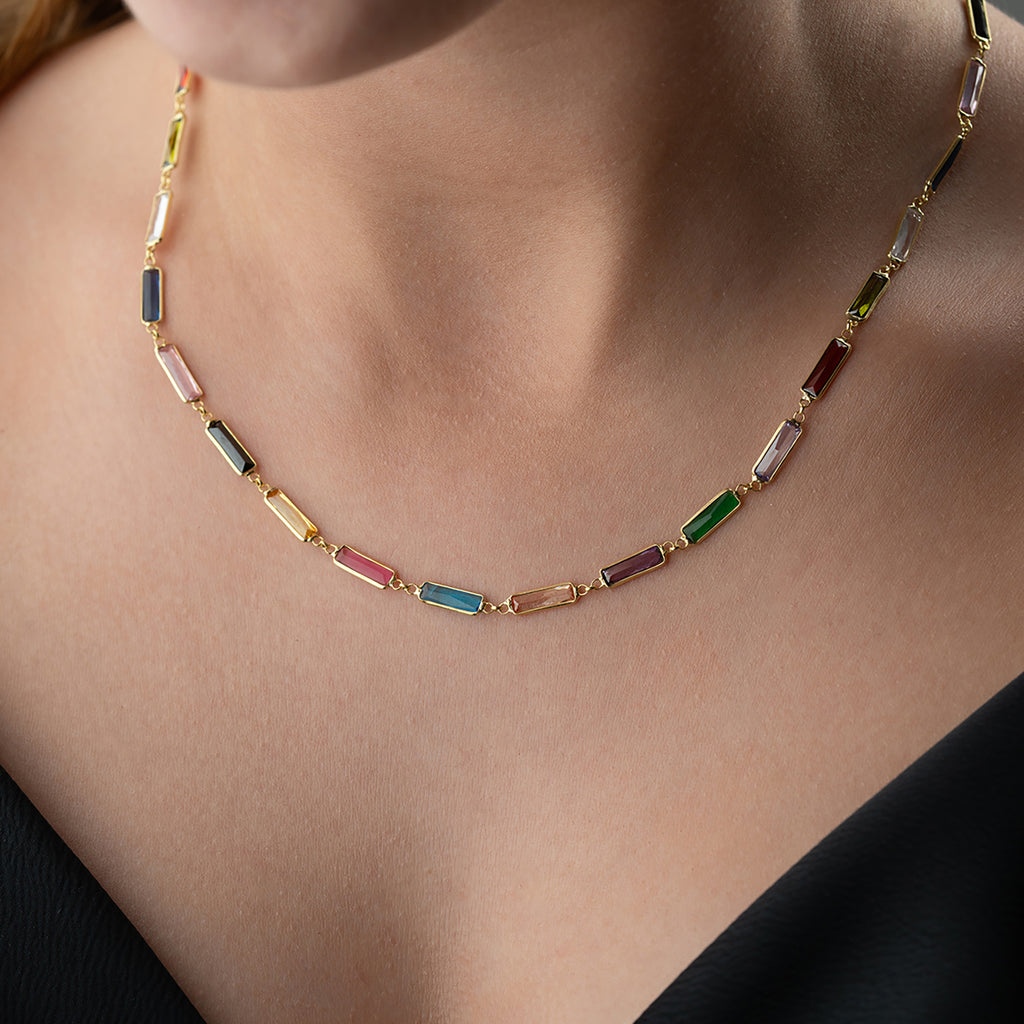 MIELYA FÄRGFULL KEDJA | 925 SILVER