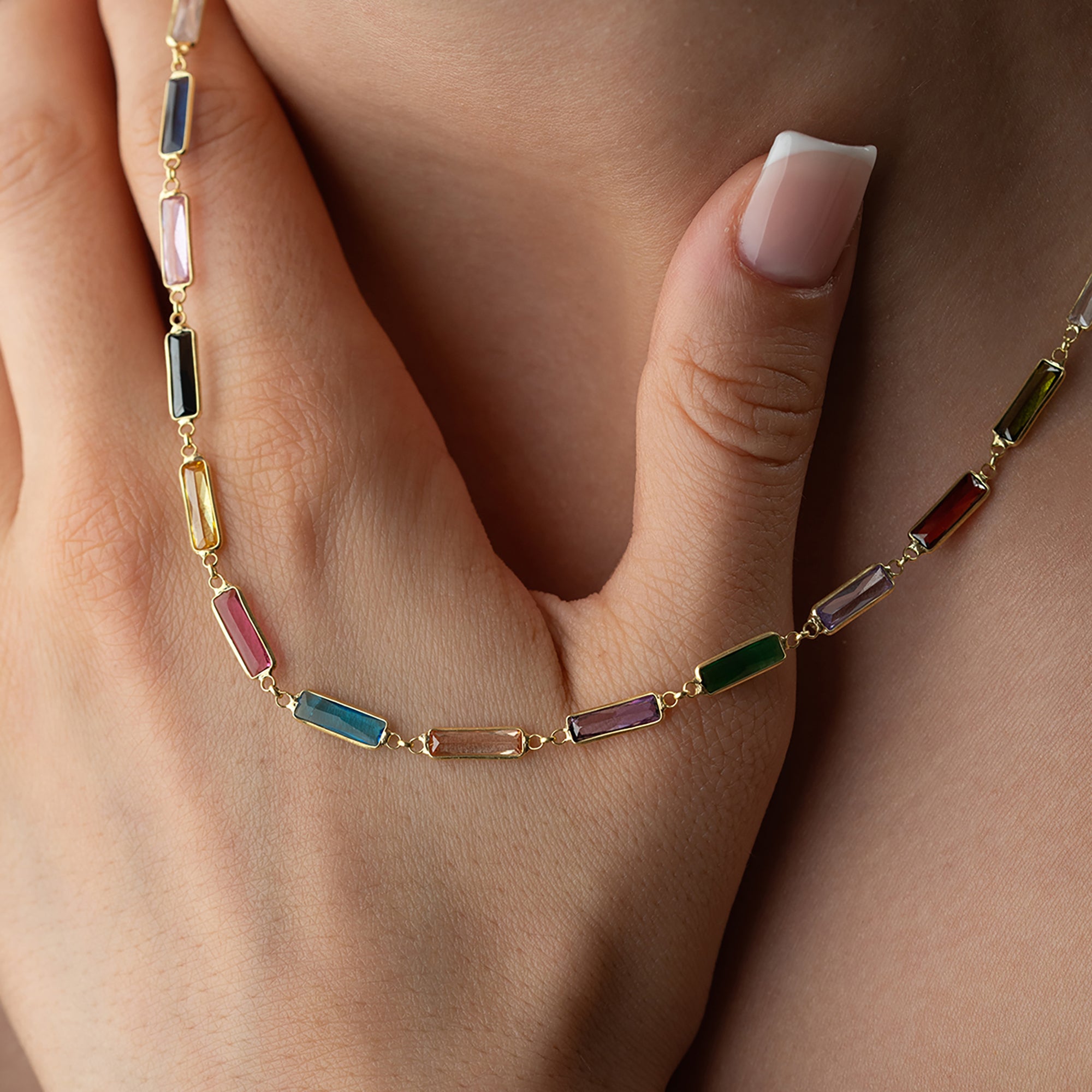 MIELYA FÄRGFULL KEDJA | 925 SILVER