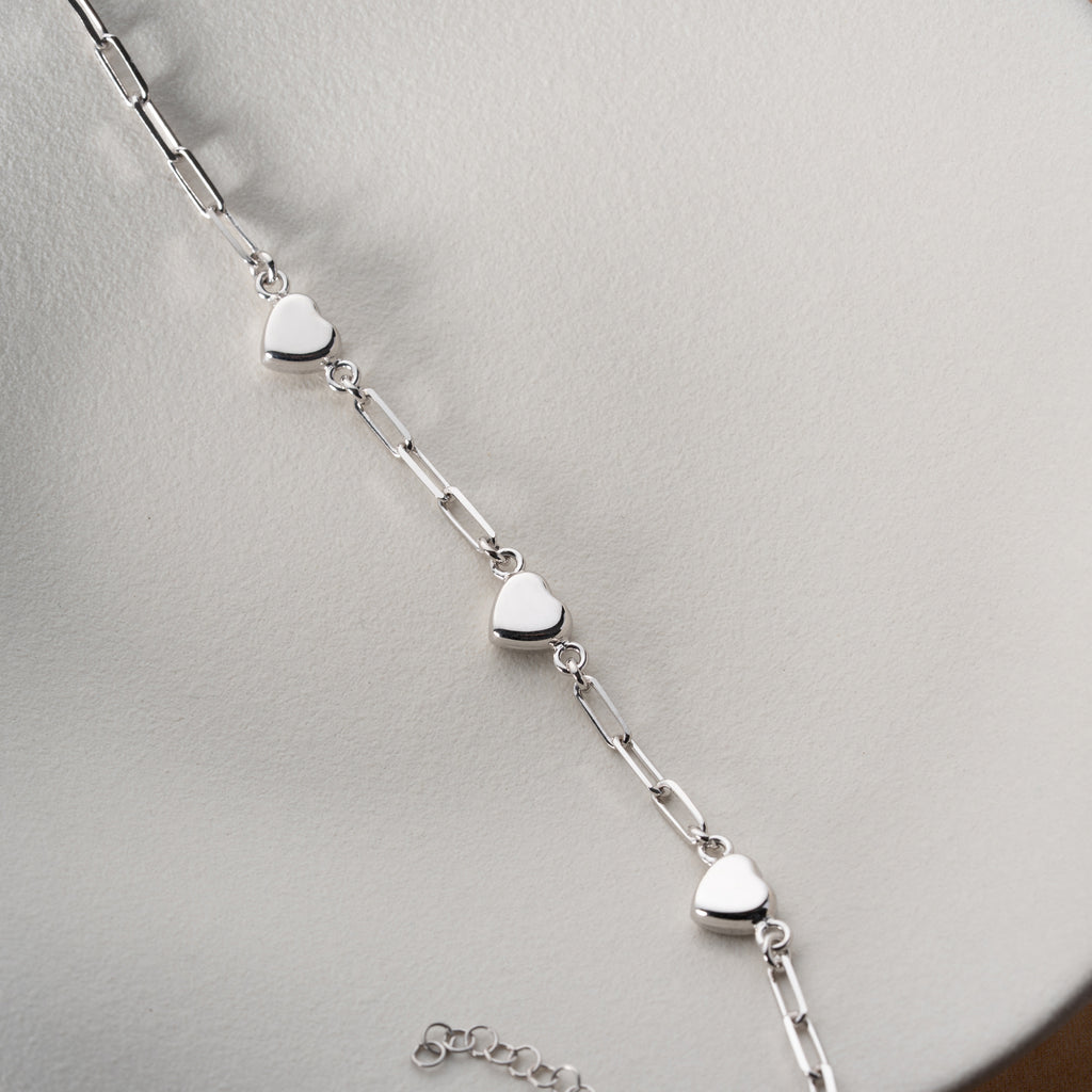 HJÄRTABOMARMBAND | 925 SILVER