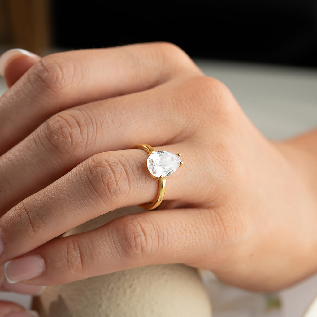 STOR DROPPRING | 925 SILVER