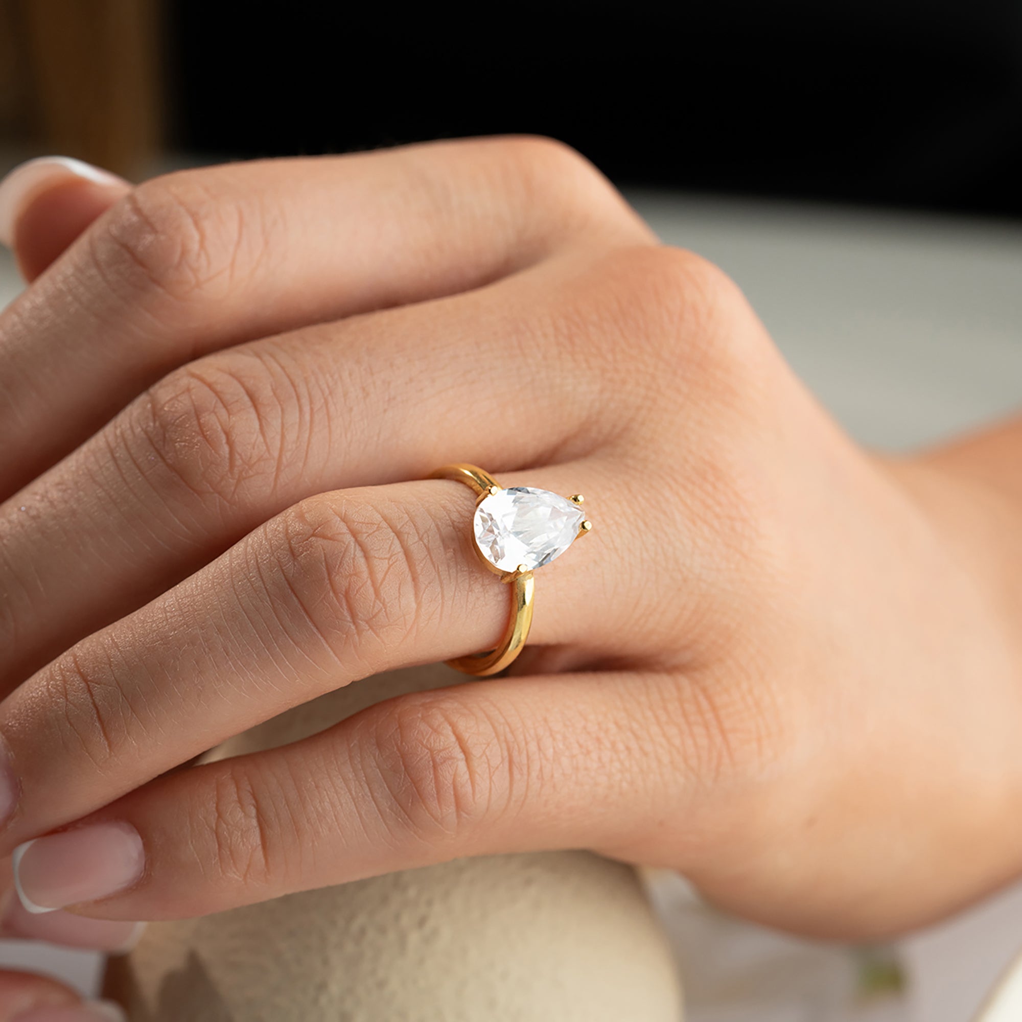 STOR DROPPRING | 925 SILVER