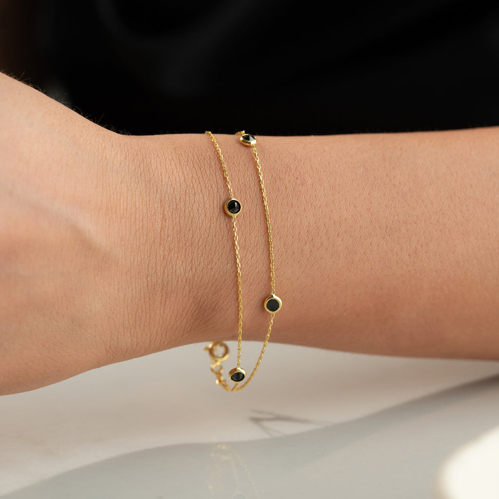 SVART TENU ARMBAND | 925 SILVER