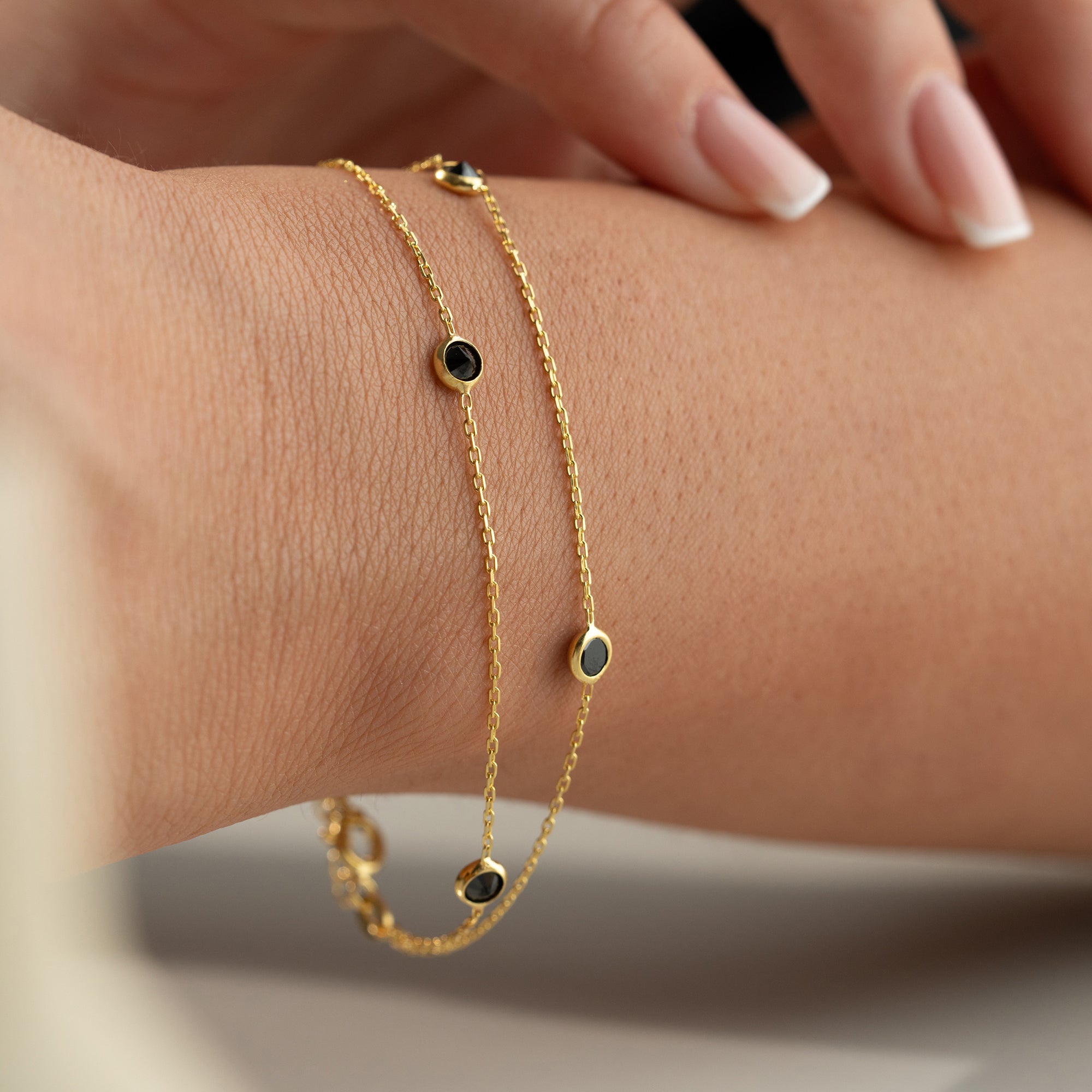 SVART TENU ARMBAND | 925 SILVER