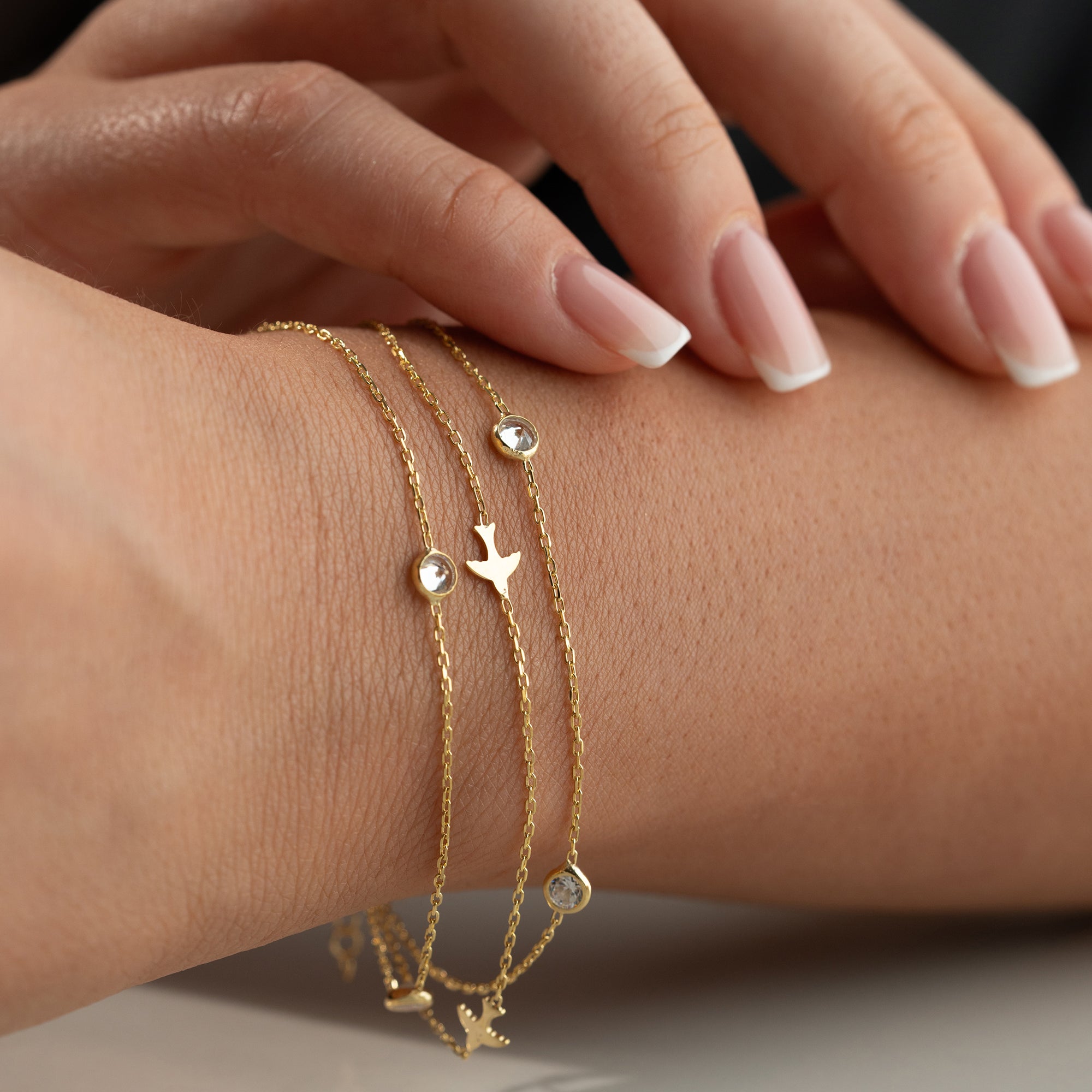 ARMBAND FÅGEL STEN | 925 SILVER