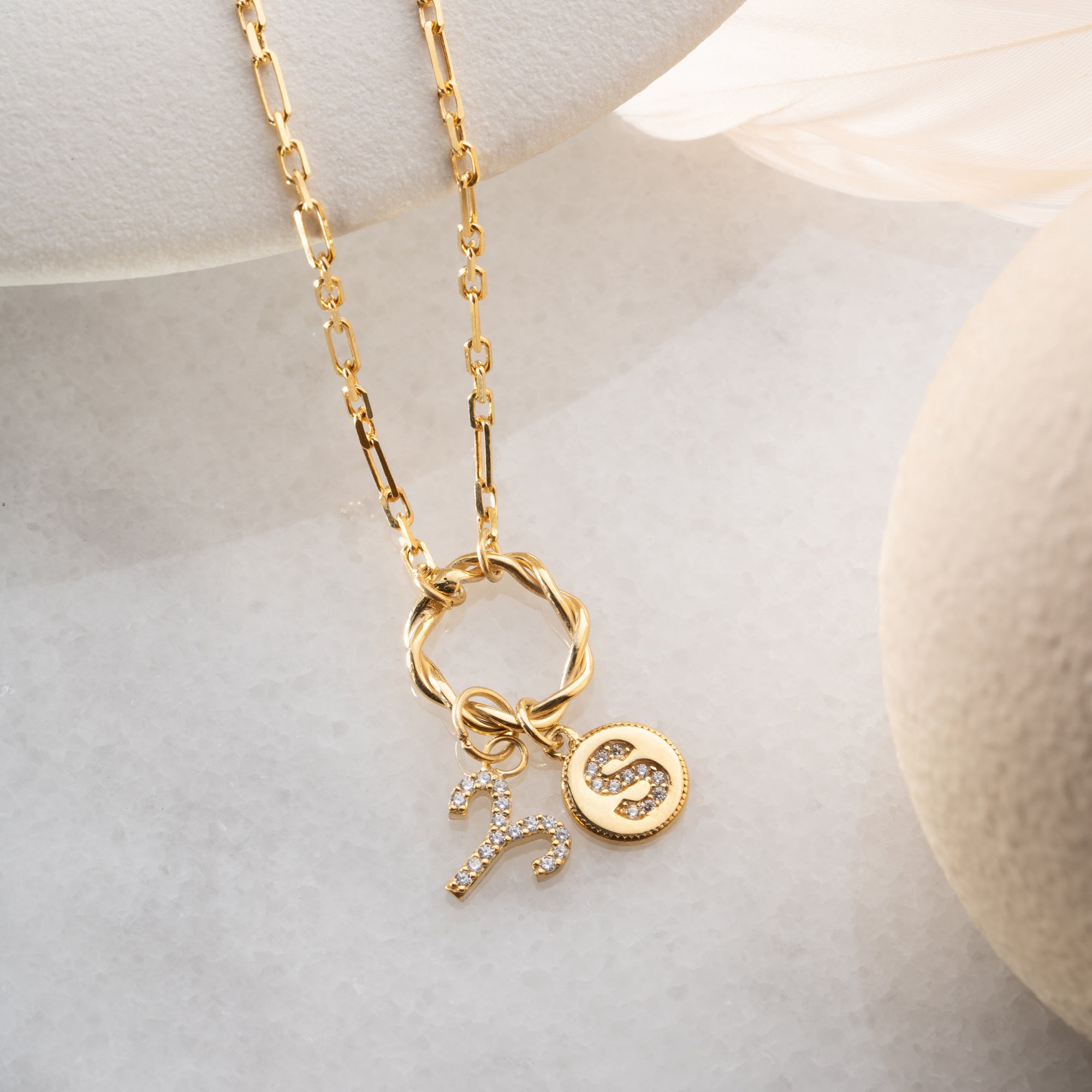 ZODIAC & INITIAL HALSBAND | 925 SILVER