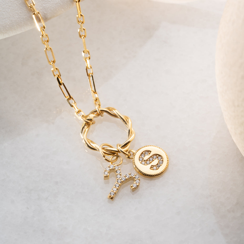 ZODIAC & INITIAL HALSBAND | 925 SILVER