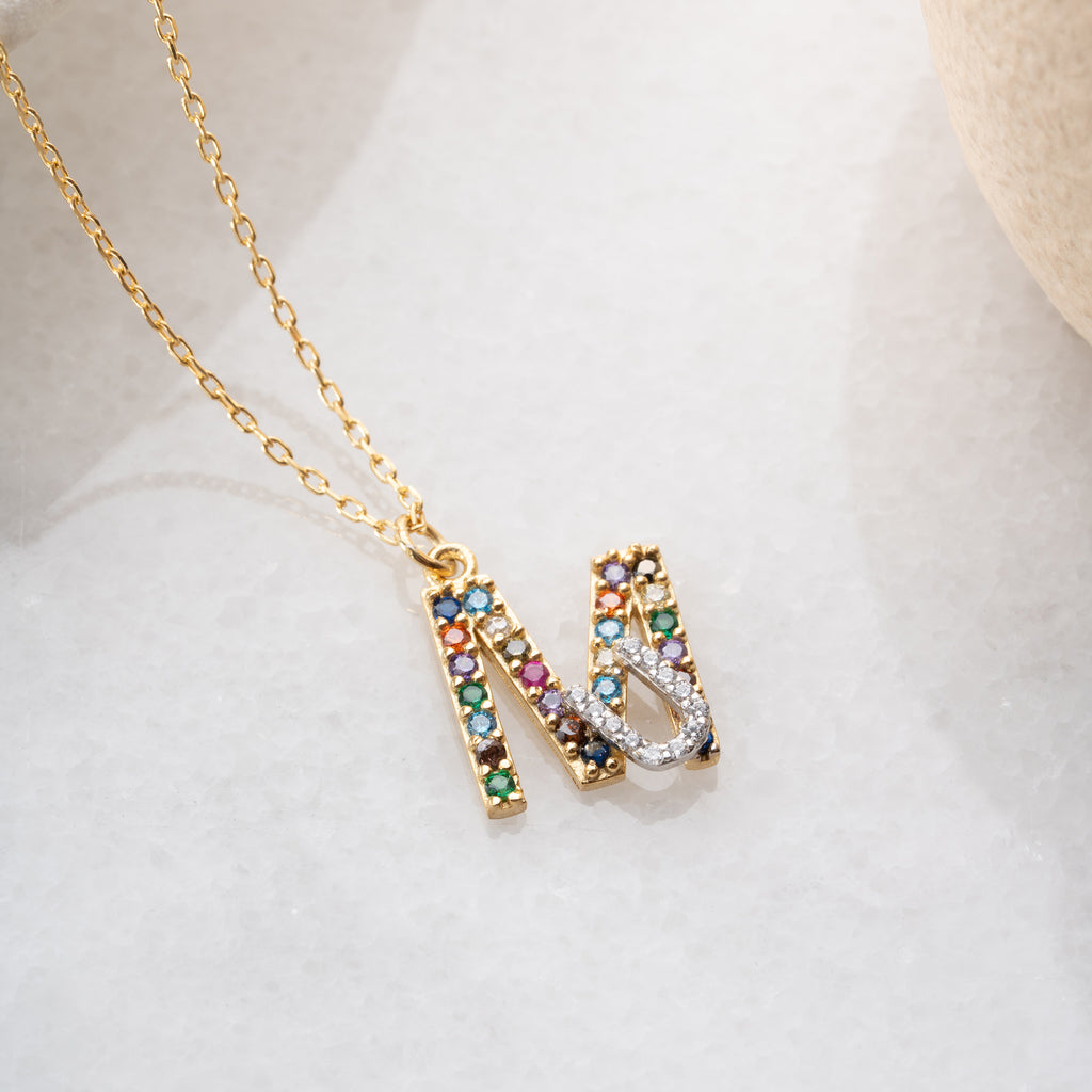 IRIS INITIAL HALSBAND | 925 SILVER