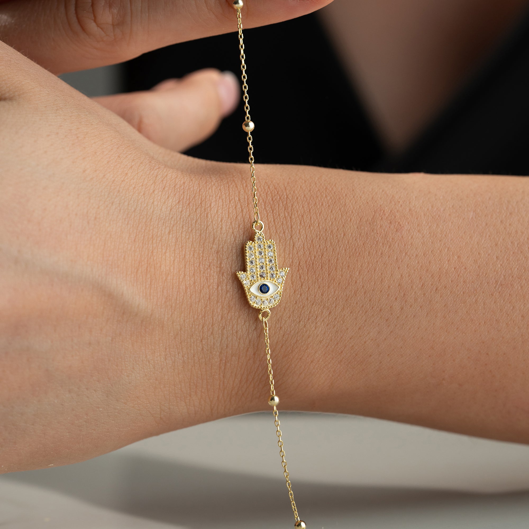 FATIMA'S HAND LEIRA ARMBAND | 925 SILVER