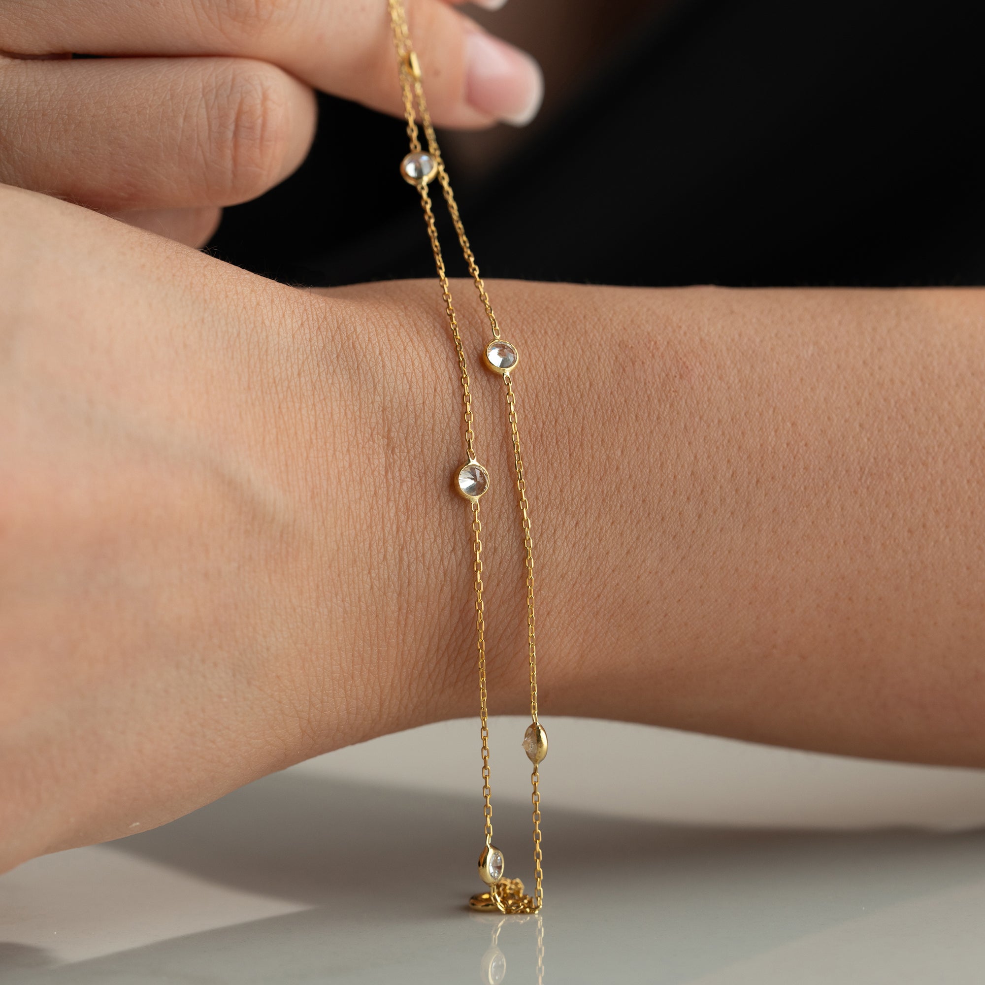 VIKI STENER ARMBAND | 925 SILVER