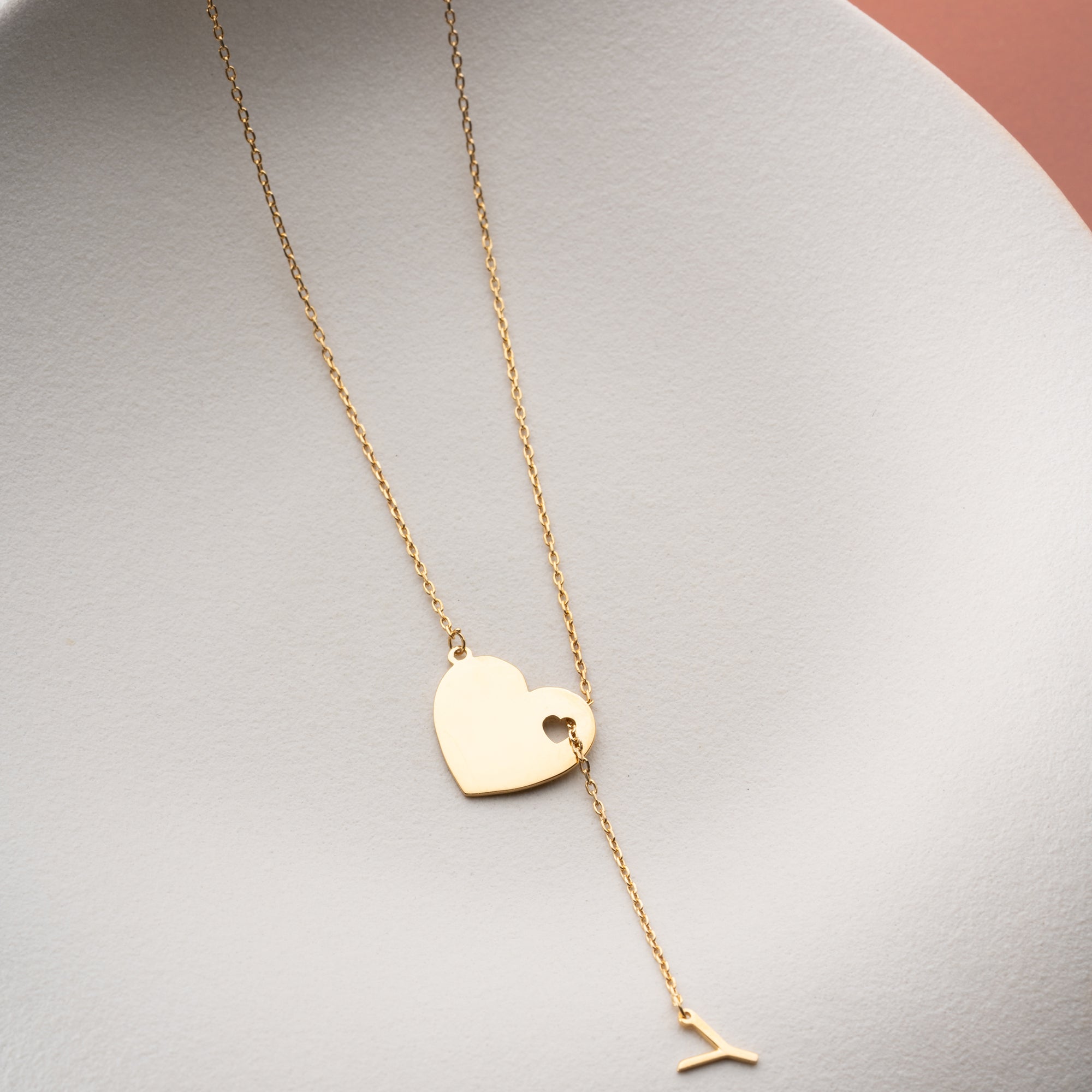 AMOUR LARIAT INITIAL HALSBAND | 925 SILVER