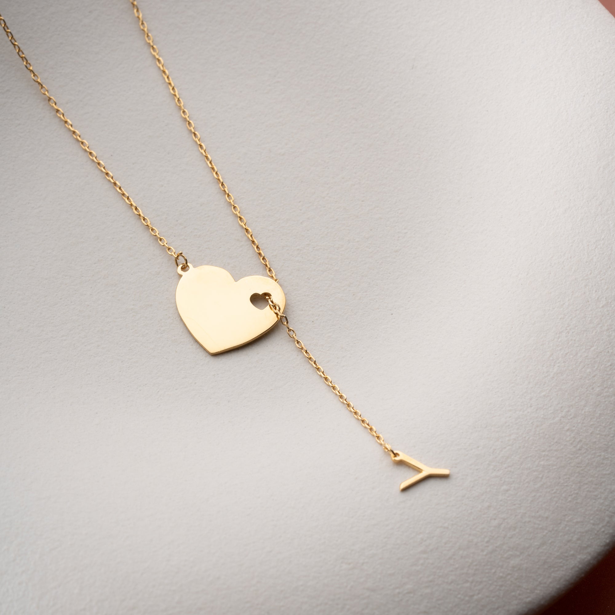 AMOUR LARIAT INITIAL HALSBAND | 925 SILVER