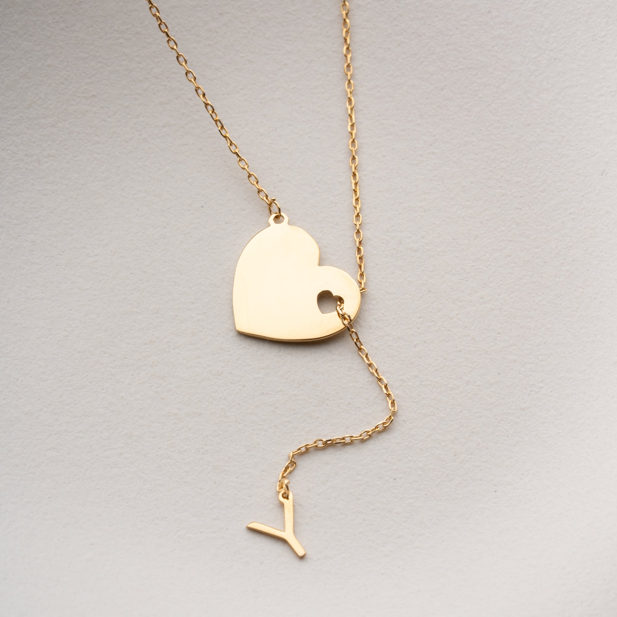 AMOUR LARIAT INITIAL HALSBAND | 925 SILVER