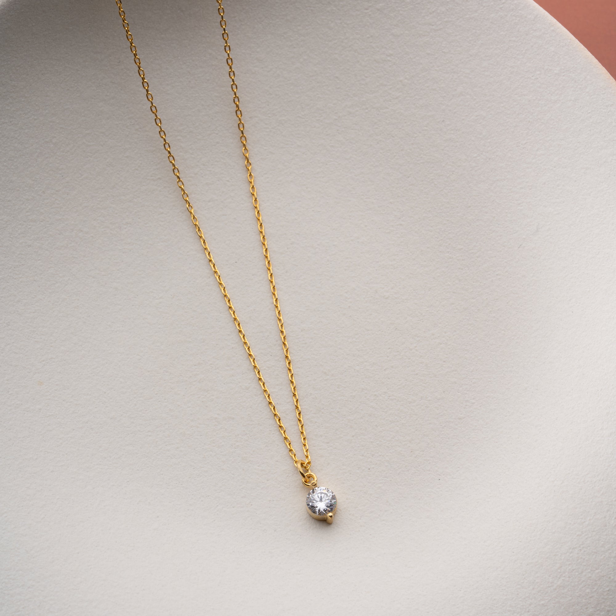 SOLITAIRE DROP HALSBAND | 925 SILVER