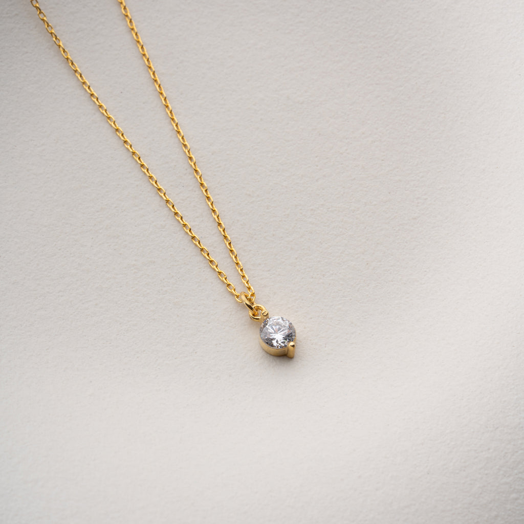 SOLITAIRE DROP HALSBAND | 925 SILVER